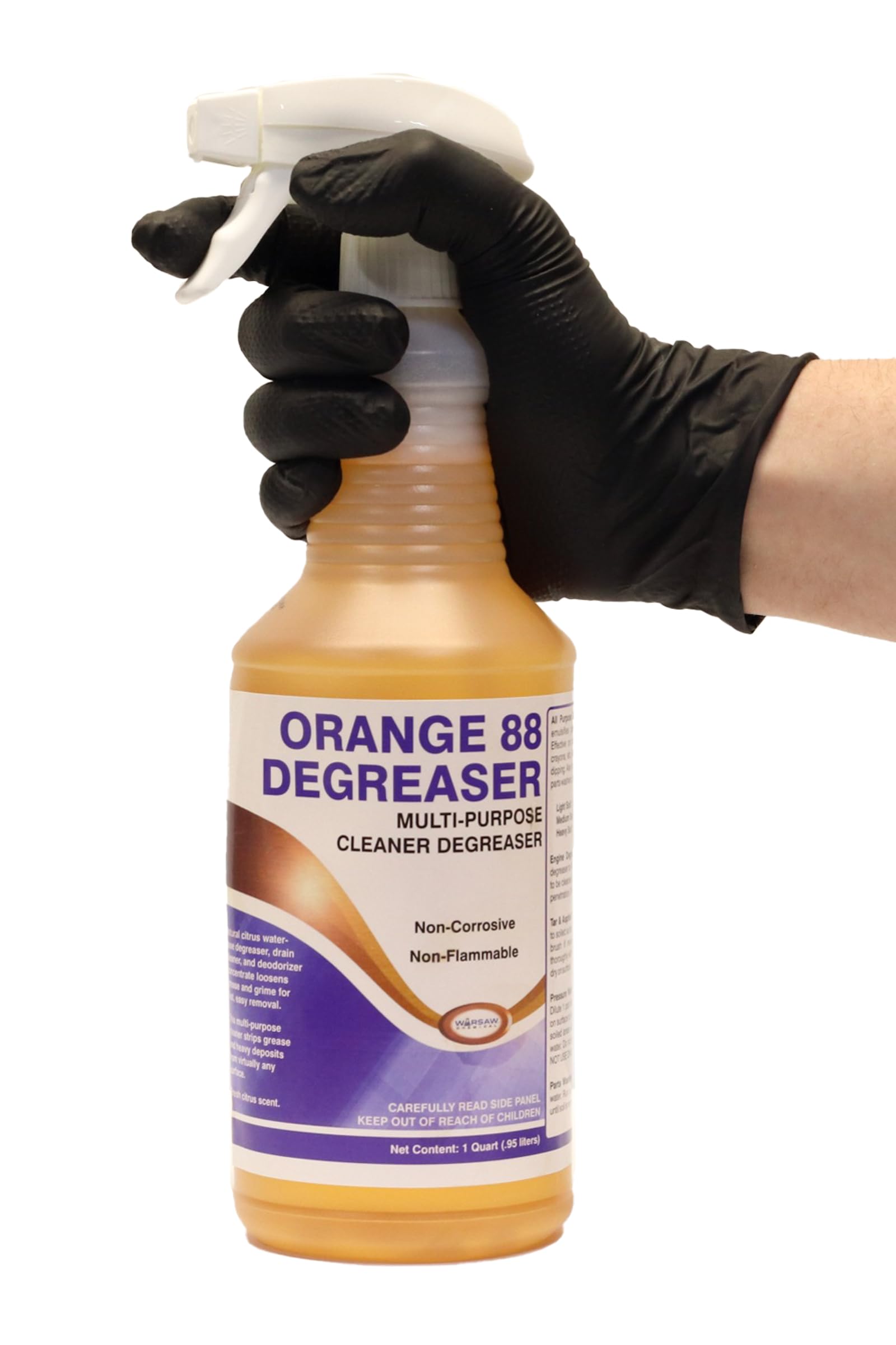 DENCO DISTRIBUTING Warsaw Orange 88 Heavy Duty Degreaser - Industrial Strength Cleaner (12 Quart Bottles per Case) - Perfect for Garage, Workshop, Factory & Commercial Kitchen Deep Cleaning