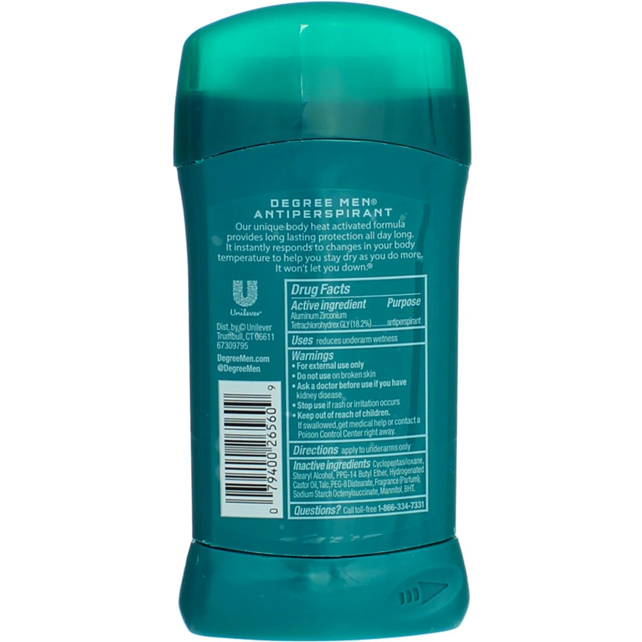 Degree Men Original Antiperspirant Deodorant - 48-Hour Sweat & Odor Protection, Extreme Blast Scent, 2.7 oz (Pack of 6) - Ideal for Gym, Work & Daily Freshness