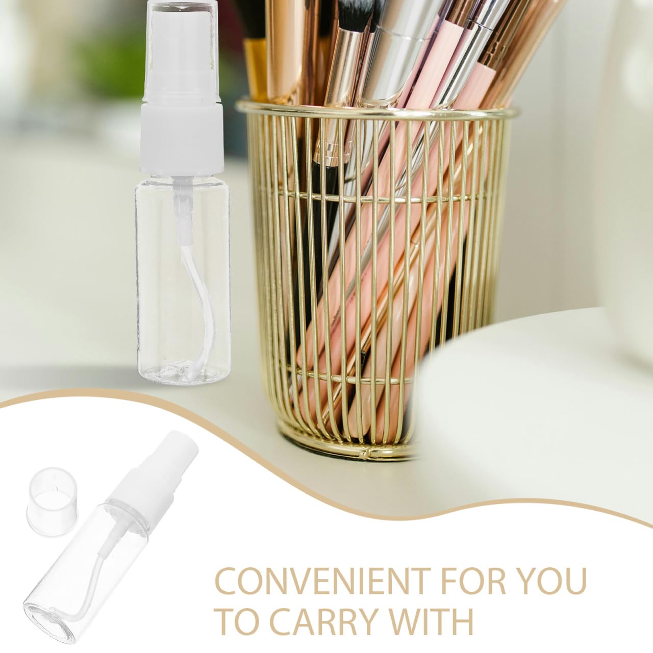 20 Pack 20ml Small Spray Bottles - Travel Size Empty Plastic Fine Mist Spray Bottles for Toiletries, Hair Care, Essential Oils & DIY Solutions | Perfect for Travel, Gym, Home & Office Use