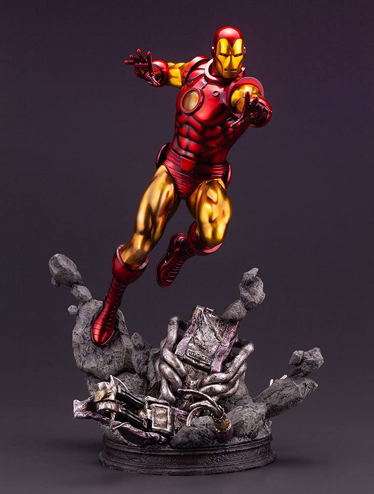 Marvel Avengers Iron Man FIN Art Statue Collectible Figure - Premium Superhero Home Decor for Marvel Fans & Collectors | Perfect for Display Shelf, Office Desk, or Gift for Comic Lovers
