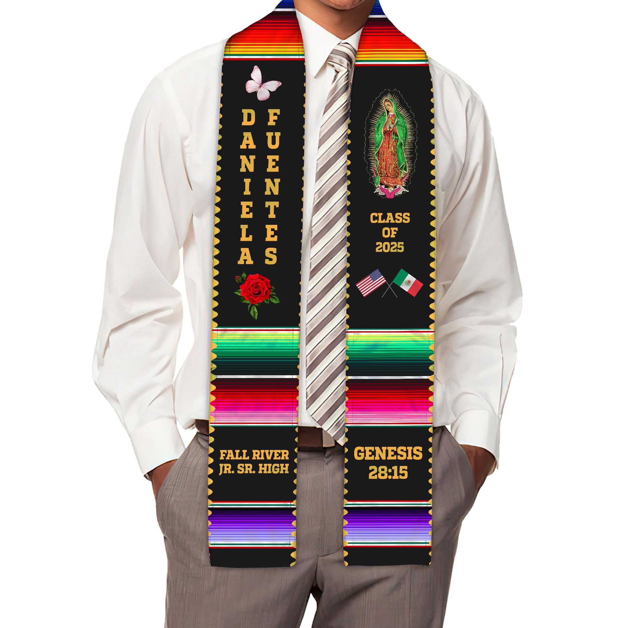 Custom Mexican Graduation Sash - 72