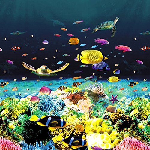 Premium HD 12'x24' Overlap Pool Liner for Above Ground Pools - Great Barrier Reef Design, Durable & UV-Resistant - Perfect for Backyard Swimming Pools, Family Gatherings & Summer Relaxation (12' x 24' Oval)