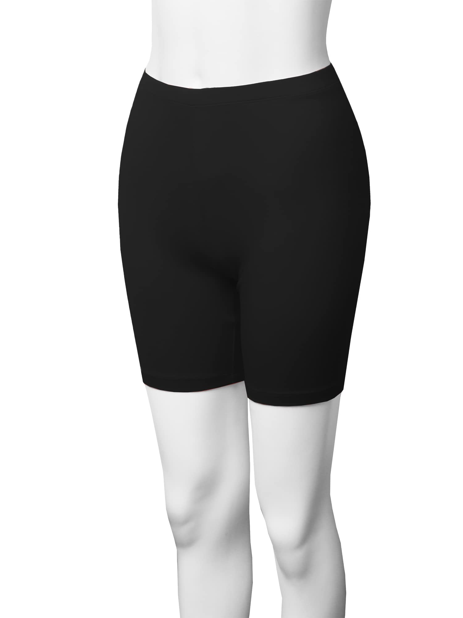Emma Women's Essential Active Daily Cotton Mid Rise Biker Shorts - Comfortable Workout & Lounge Wear for Yoga, Running, Gym and Casual Outfits