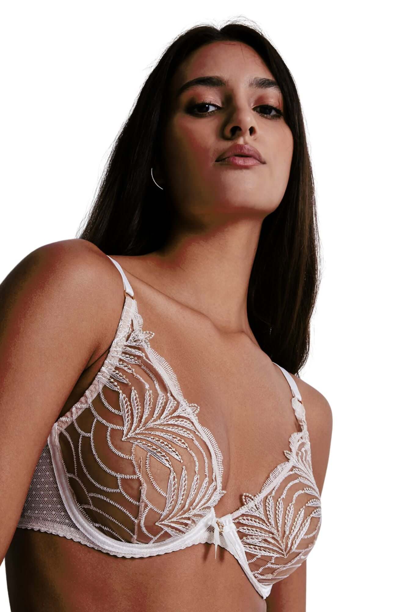 Hypnolove Underwire Triangle Bra - Sexy Lace Bralette for Women, Comfortable Push Up Bra with Adjustable Straps, Perfect for Date Night & Special Occasions
