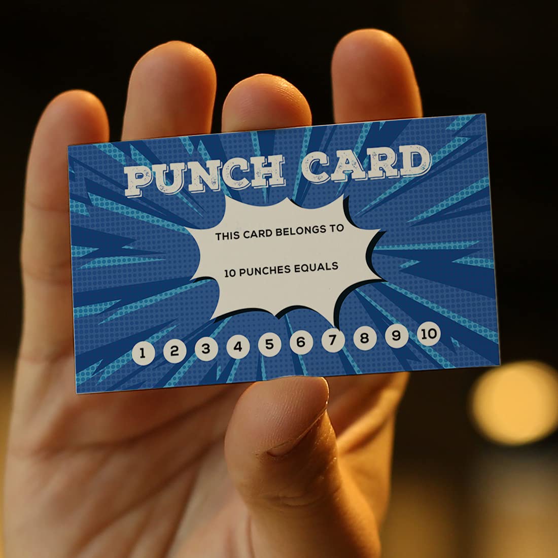 Andaz Press Comic Style Reward Punch Cards - 100 Pack (2