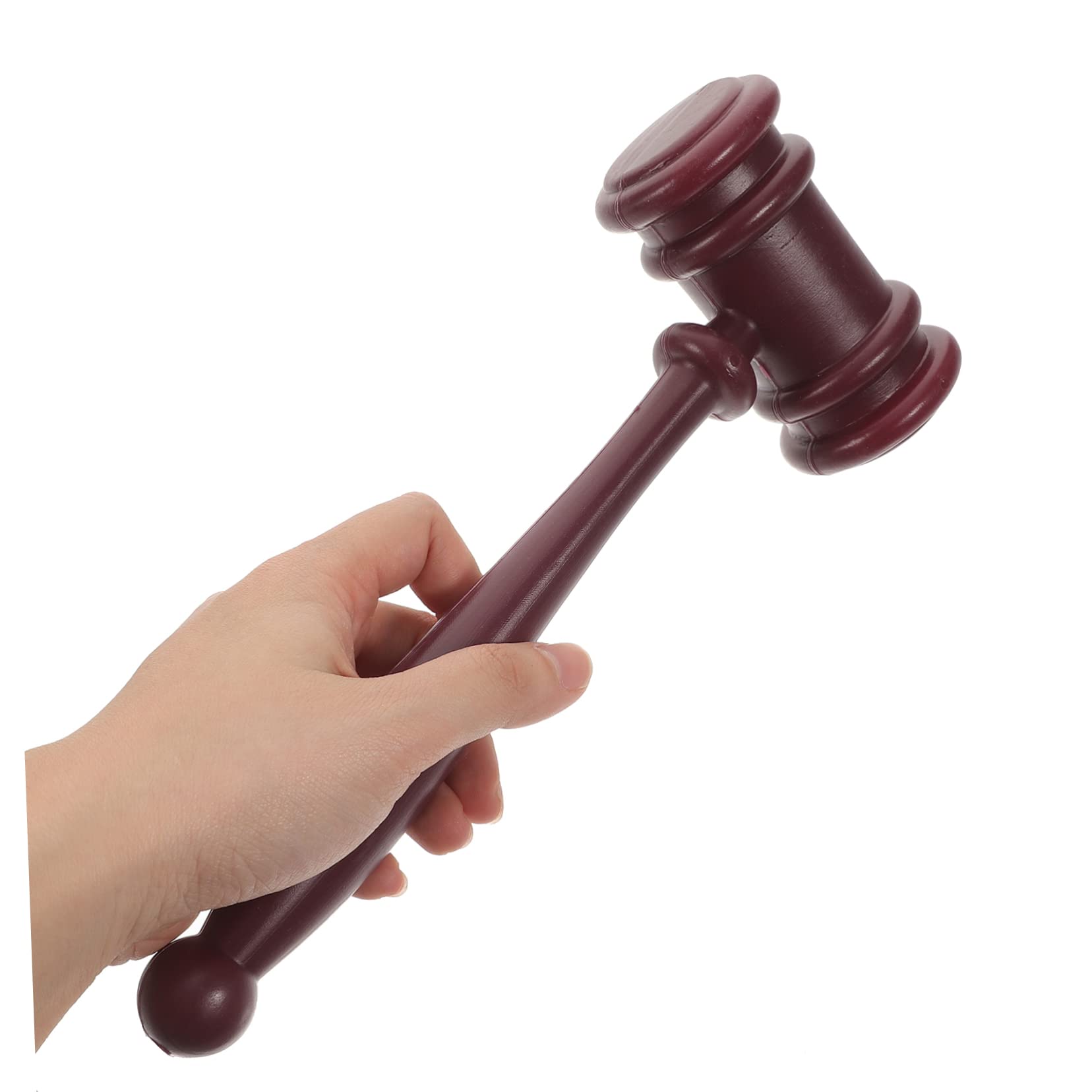 LALADEFIEE 2-Piece Kids Judge Gavel Toy Set - Wooden Mallet for Courtroom Role Play, Auction Games & Pretend Play - Fun Educational Toy for Children's Courtroom Dramas and School Plays