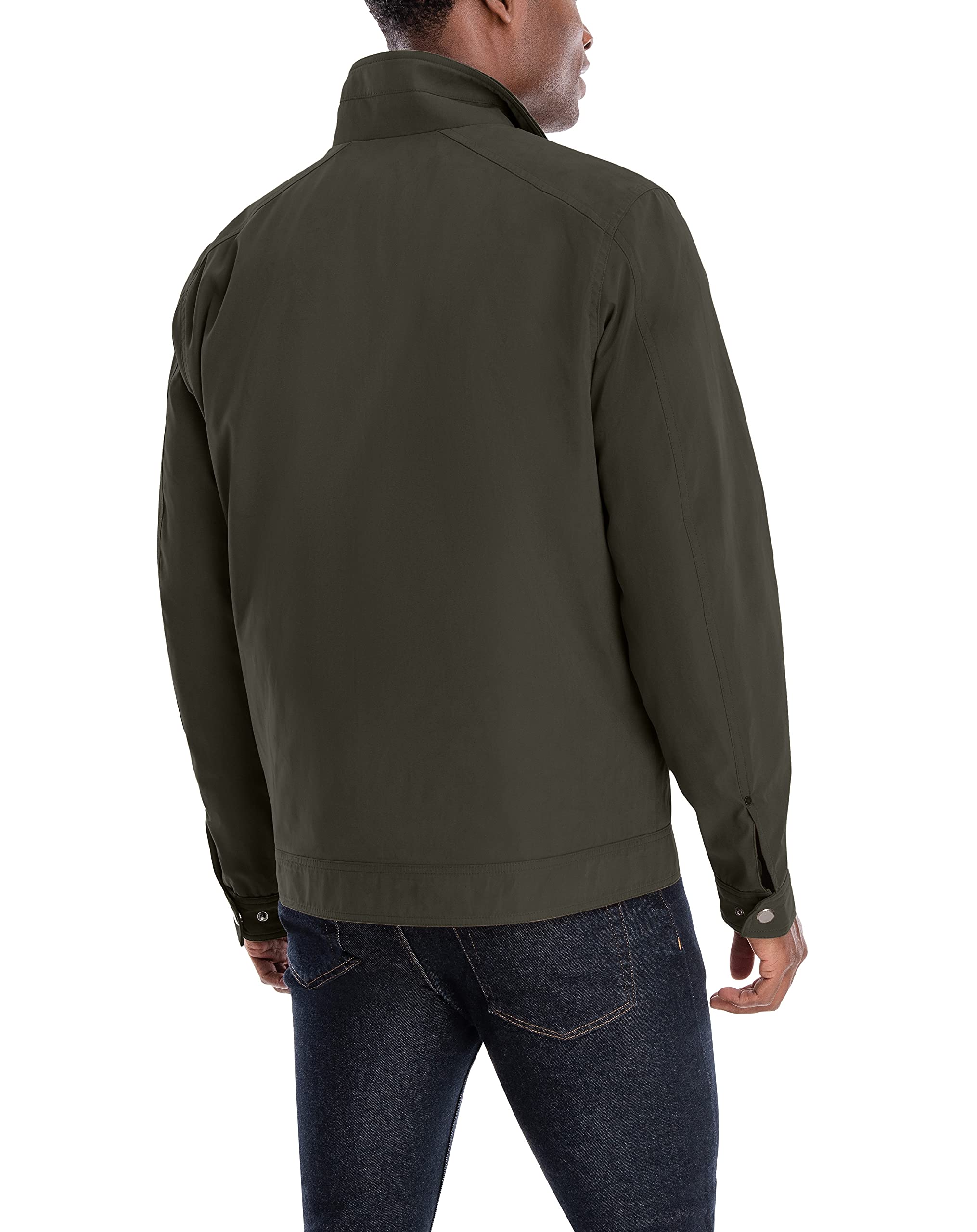 London Fog Men's Lightweight Microfiber Water-Resistant Jacket - Perfect for Travel, Commuting & Outdoor Activities