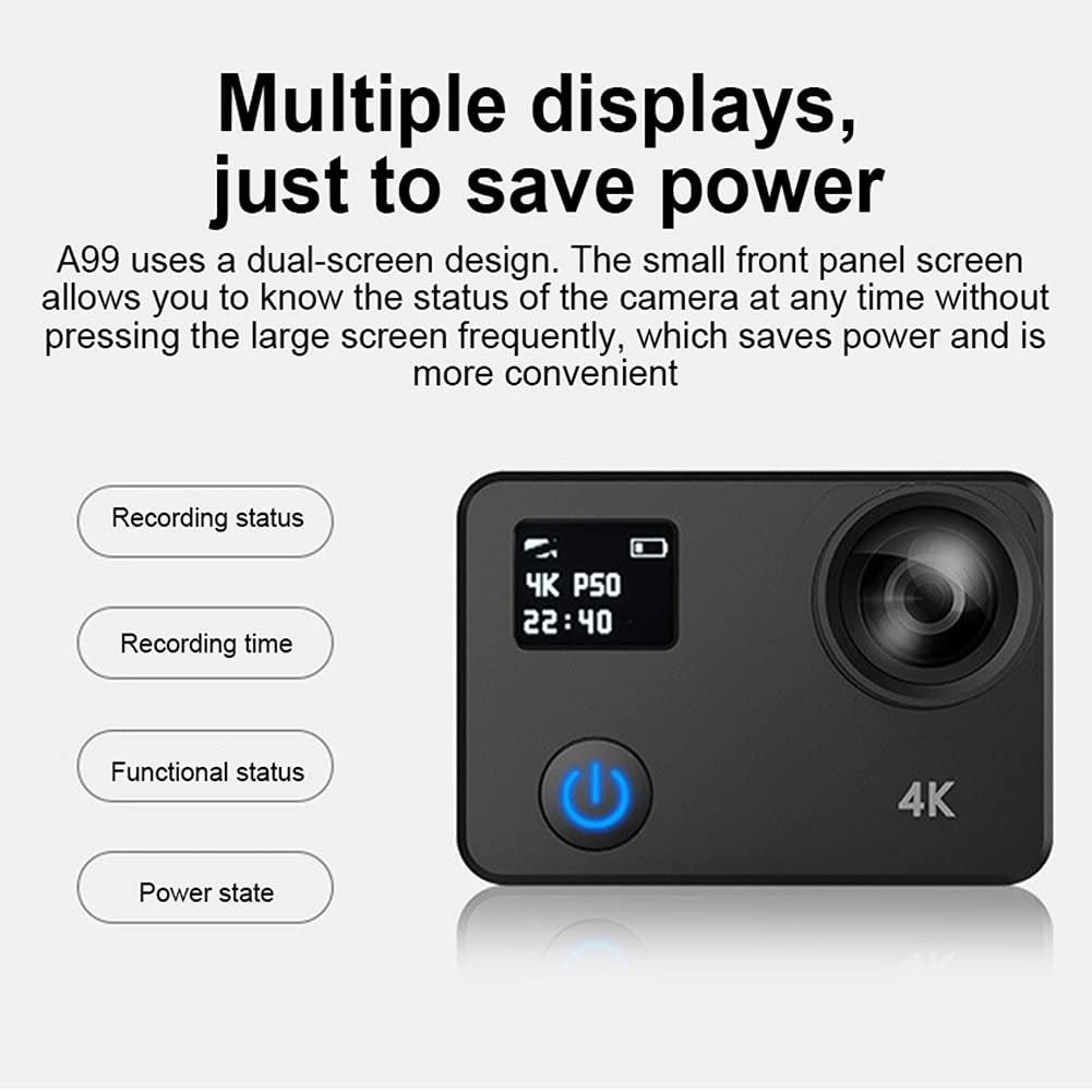 TYREE 4K Ultra HD Waterproof Action Camera with WiFi, Remote Control & 50FPS - Perfect for Surfing, Skiing, Cycling & Outdoor Sports Adventures