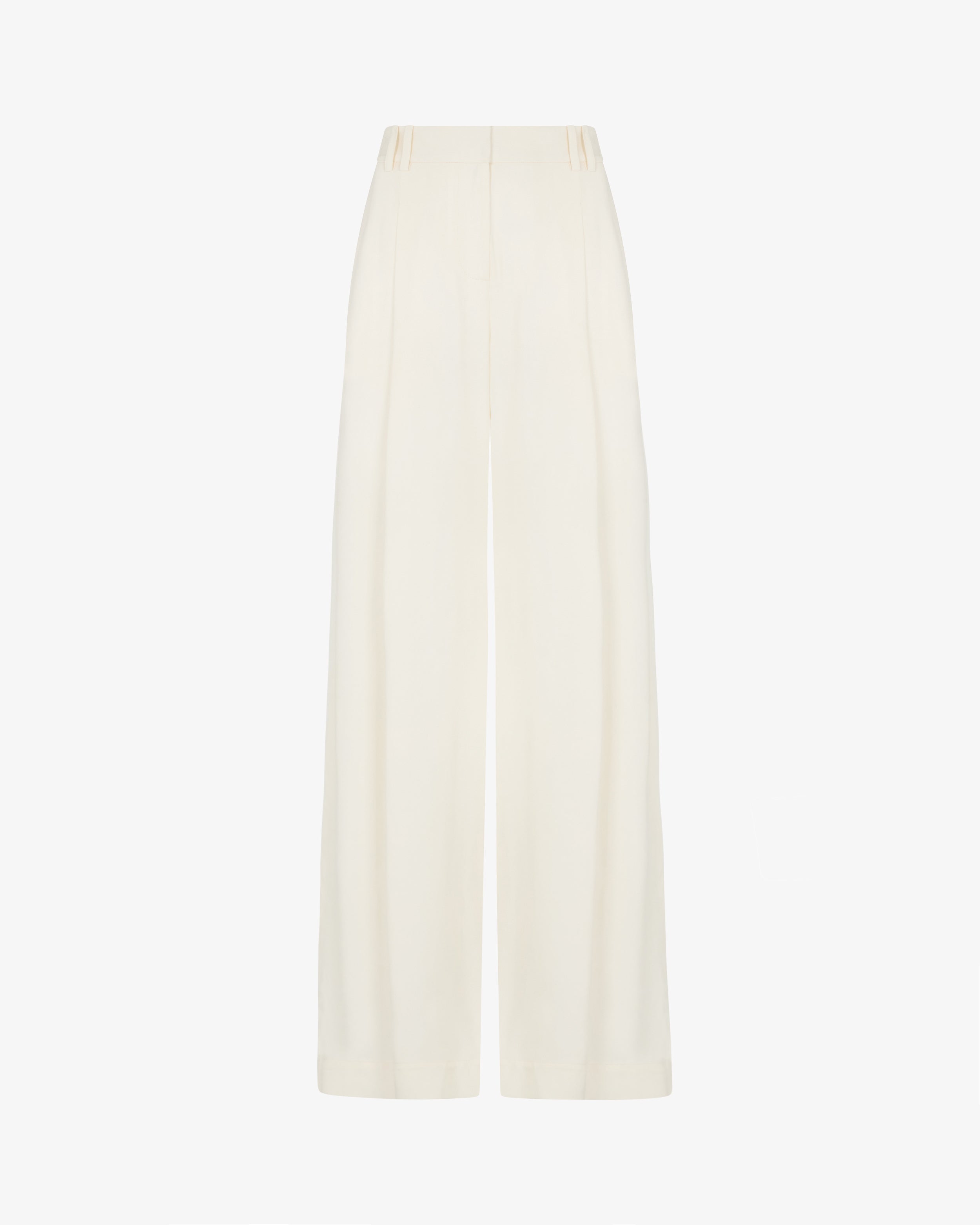 Serena Women's Dress Pants with Georgette Trim - Cream Color | Office Wear, Business Attire & Formal Occasions