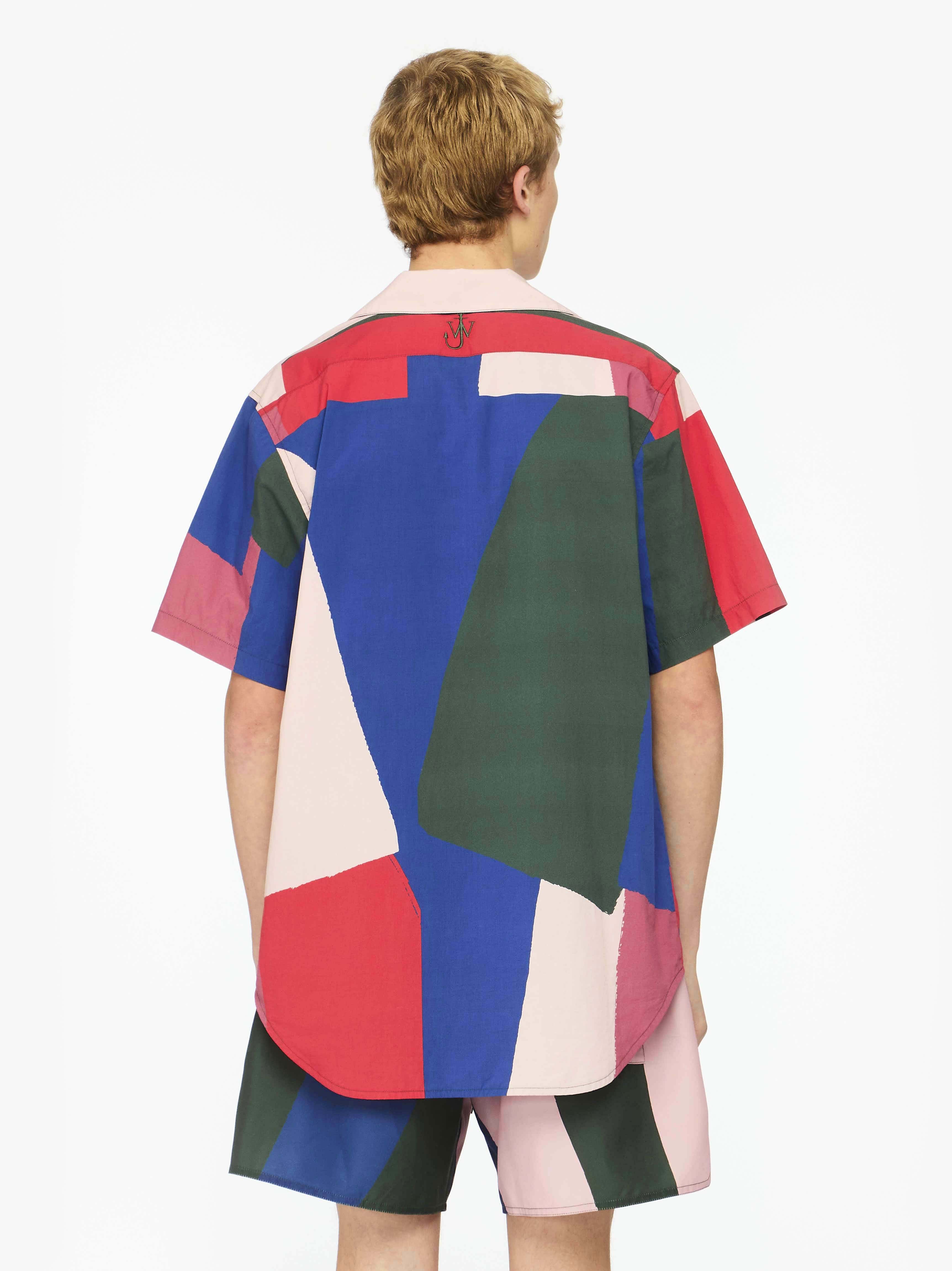 Stylish Short Sleeve Printed Zip-Up Shirt for Men - Casual Wear & Outdoor Activities