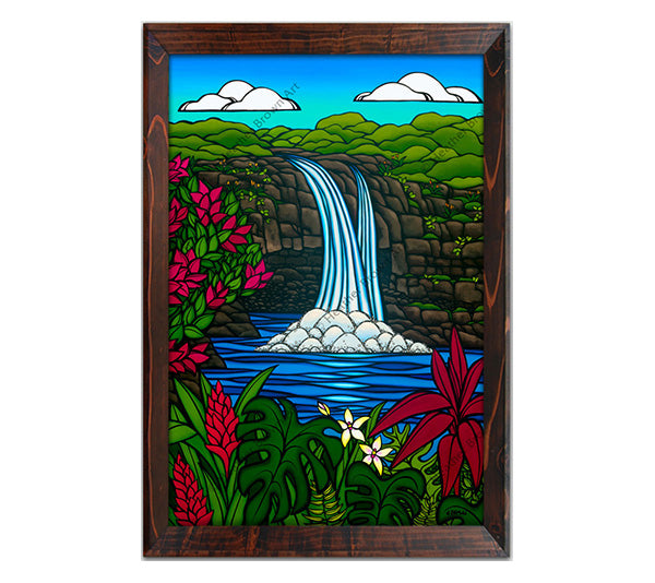 Rainbow Falls Waterfall Art Print - Vibrant Wall Decor for Home & Office - Perfect for Living Room, Bedroom, or Gift