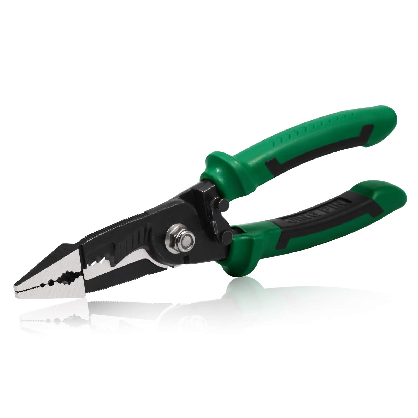 SPEEDWOX 6-in-1 Heavy Duty Electrical Pliers - 8 Inch Multi-Functional Wire Cutter, Stripper & Crimper Tool with Long Nose for Electronics, DIY & Home Maintenance - Perfect for Electricians, Technicians & DIY Projects
