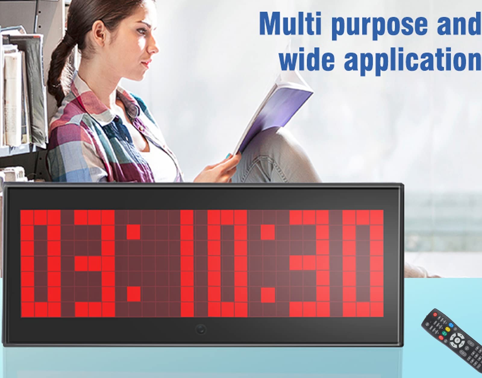 LED Digital Countdown Wall Clock with Remote Control - Perfect for Gym, Fitness, Sports & Home Workout Timer | Countdown Timer for Boxing, HIIT, Yoga & Kitchen Cooking
