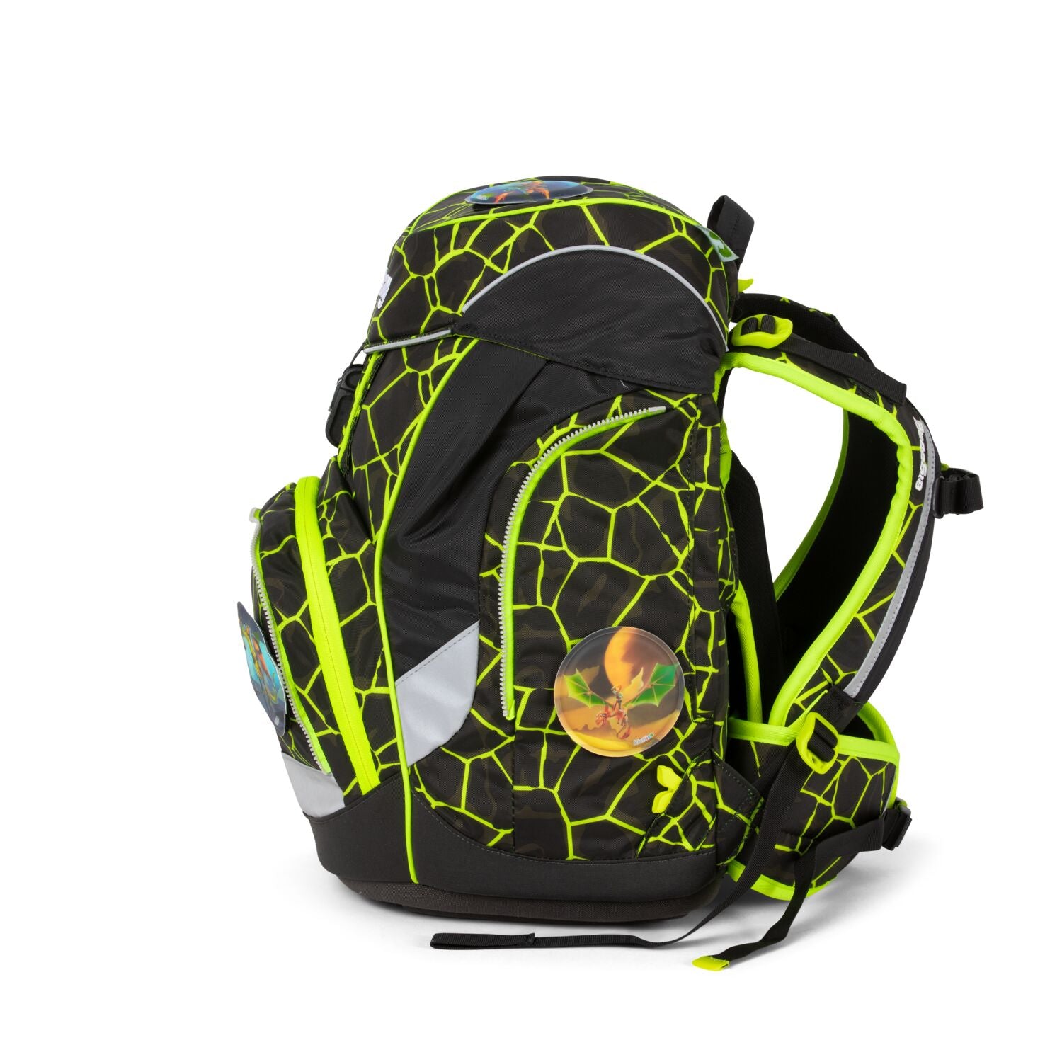 Ergobag 6-Piece School Backpack Set with Dragon RideBear Design - Durable & Spacious for Kids, Teens, and Students - Perfect for School, Travel, and Outdoor Adventures