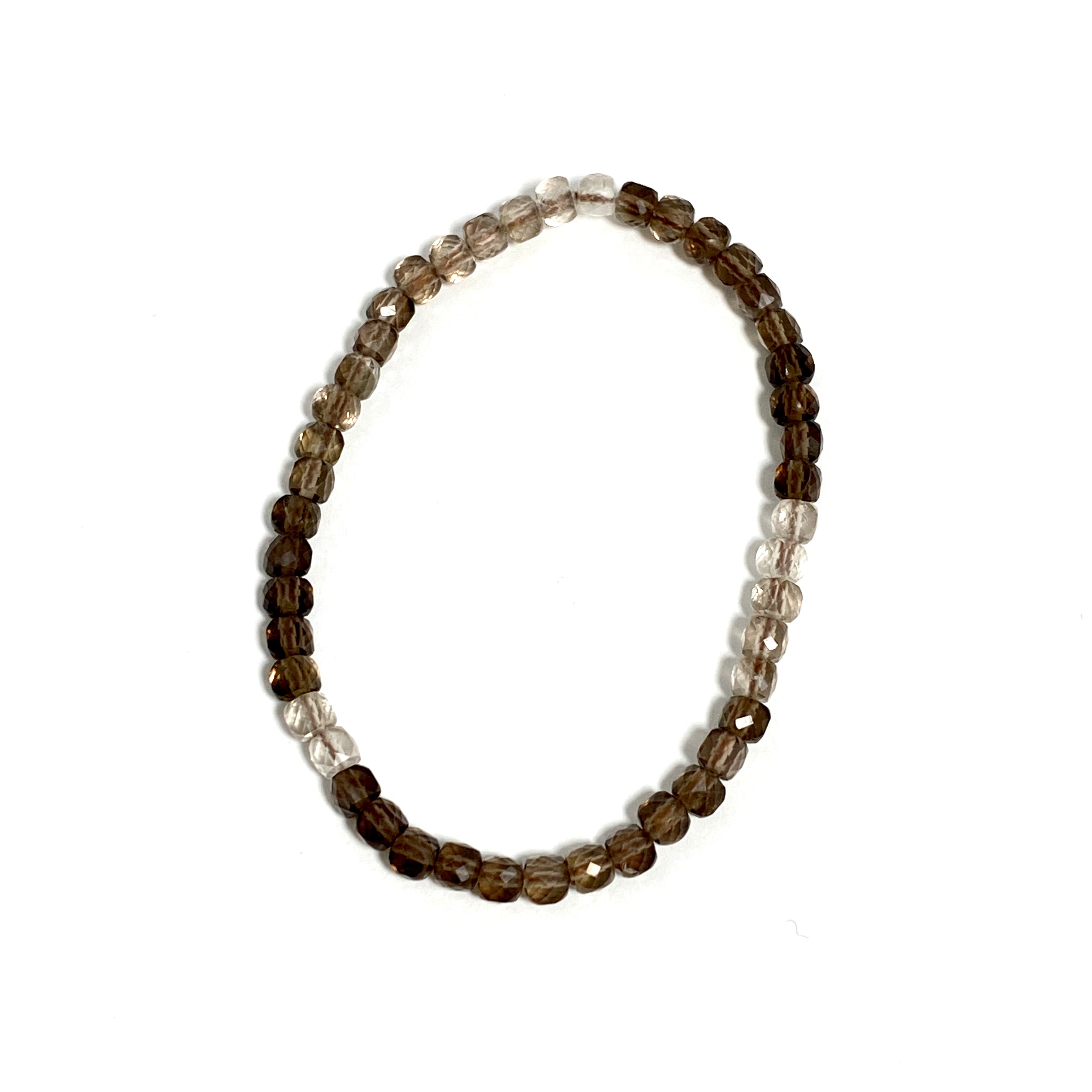 Faceted Square Gemstone Bracelet - 3mm & 4mm Beads - Elegant Handmade Jewelry for Women - Perfect for Weddings, Parties & Everyday Wear
