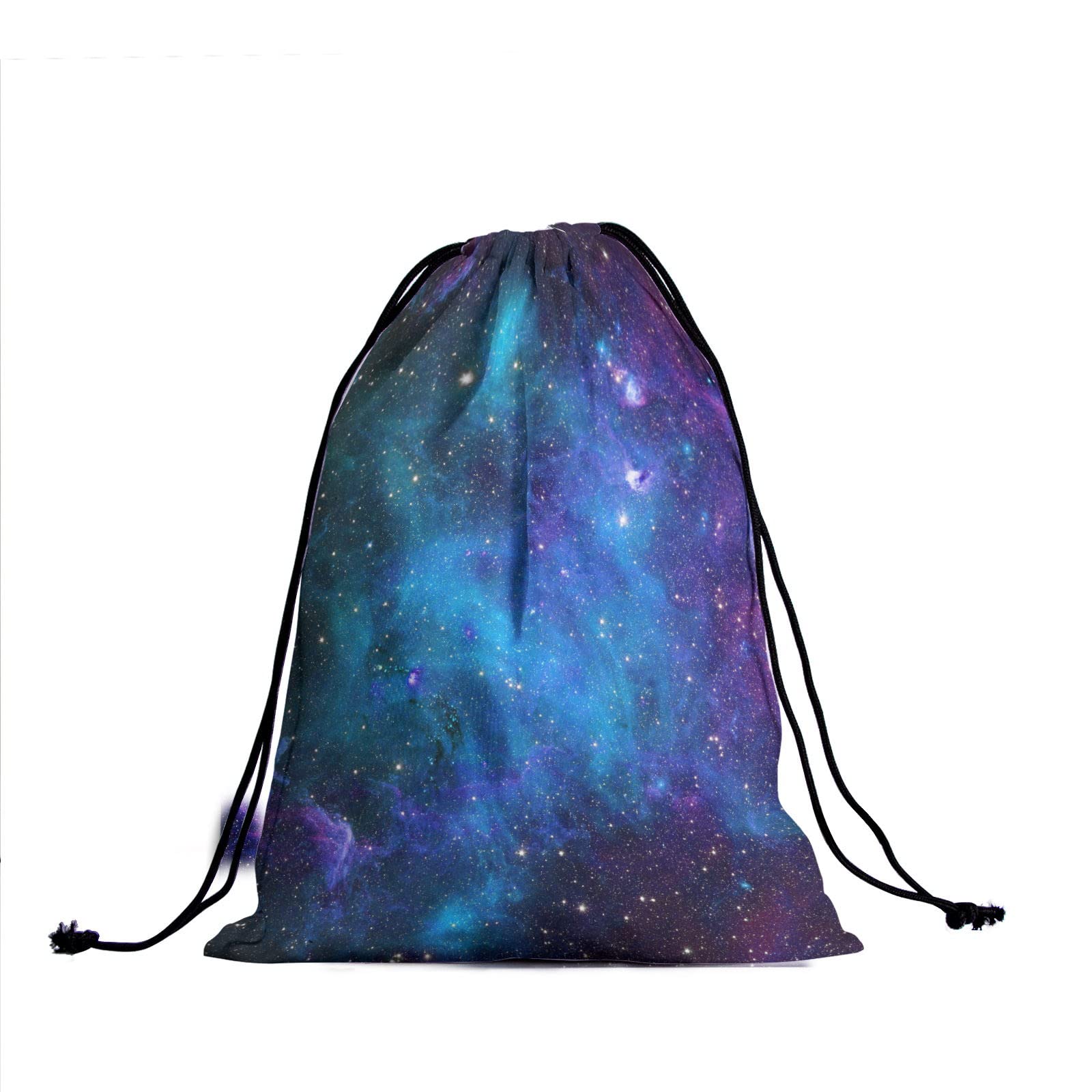Galaxy Grip Bag - Adjustable Drawstring Gym Pouch for Gymnastics, Shoes & Towels | Purple Blue Universe Stars Pattern | Perfect for Sports, Travel & Storage (Polyester)