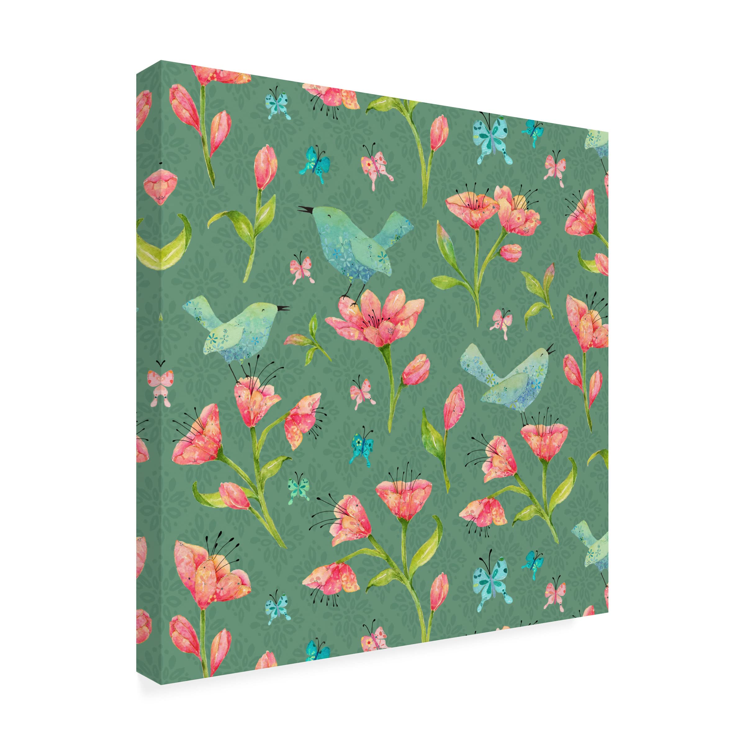 Trademark Fine Art 'Peace Love Joy Pattern' Canvas Wall Art by Yachal Design - Perfect for Living Room, Bedroom & Office Decor