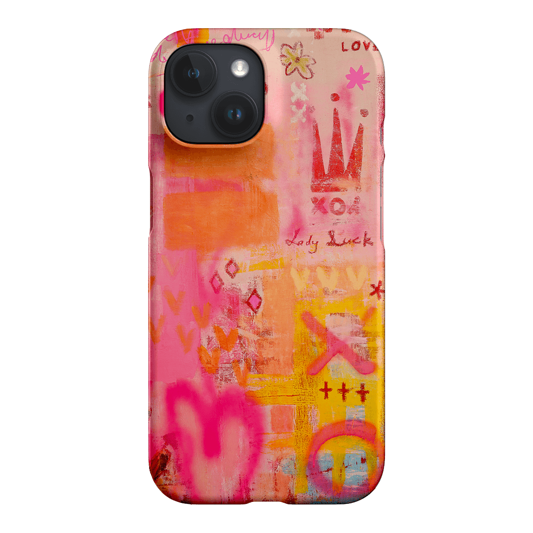 Stylish Lady Luck Phone Case for iPhone & Samsung - Protective & Trendy Design for Everyday Use & Gifting