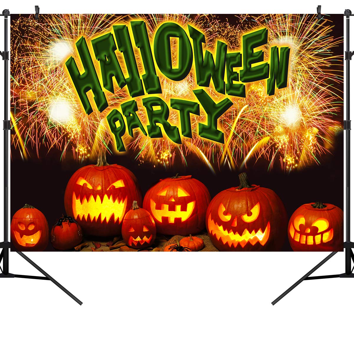 9X6FT Halloween Party Backdrop - Computer-Printed Vinyl Photography Background for Photo Studio, Themed Events & Spooky Decor | Perfect for Halloween Parties, Photo Shoots & Seasonal Home Decor