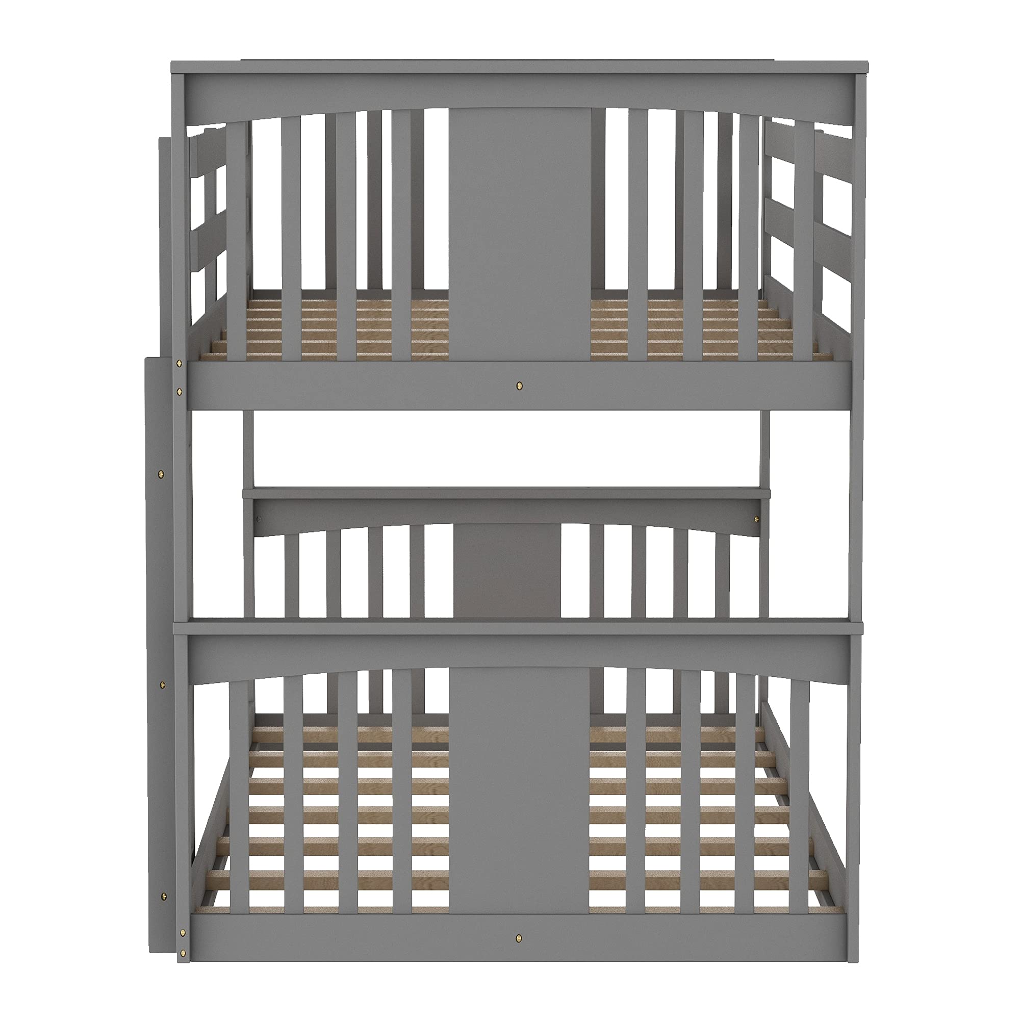 Twin Over Twin Bunk Bed with Ladder - Sturdy Wooden Bunk Bed for Kids, Teens & Adults - Space-Saving Bedroom Furniture for Small Rooms & Shared Spaces - No Box Spring Needed
