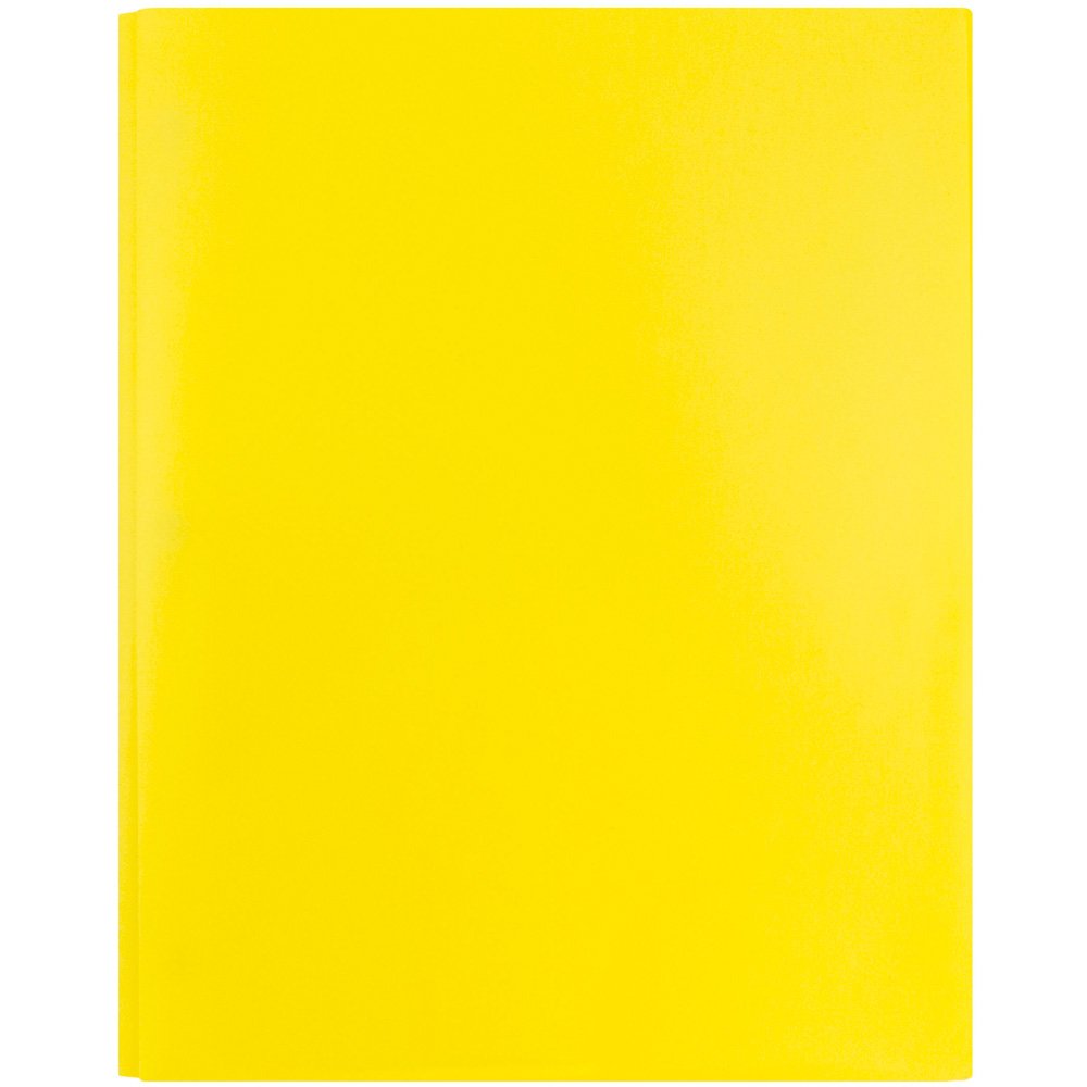 JAM Paper Medium Weight Plastic Presentation Folder with Metal Prong Fastener Clasps - Yellow - 96/Pack - Ideal for Office, School, and Business Document Organization