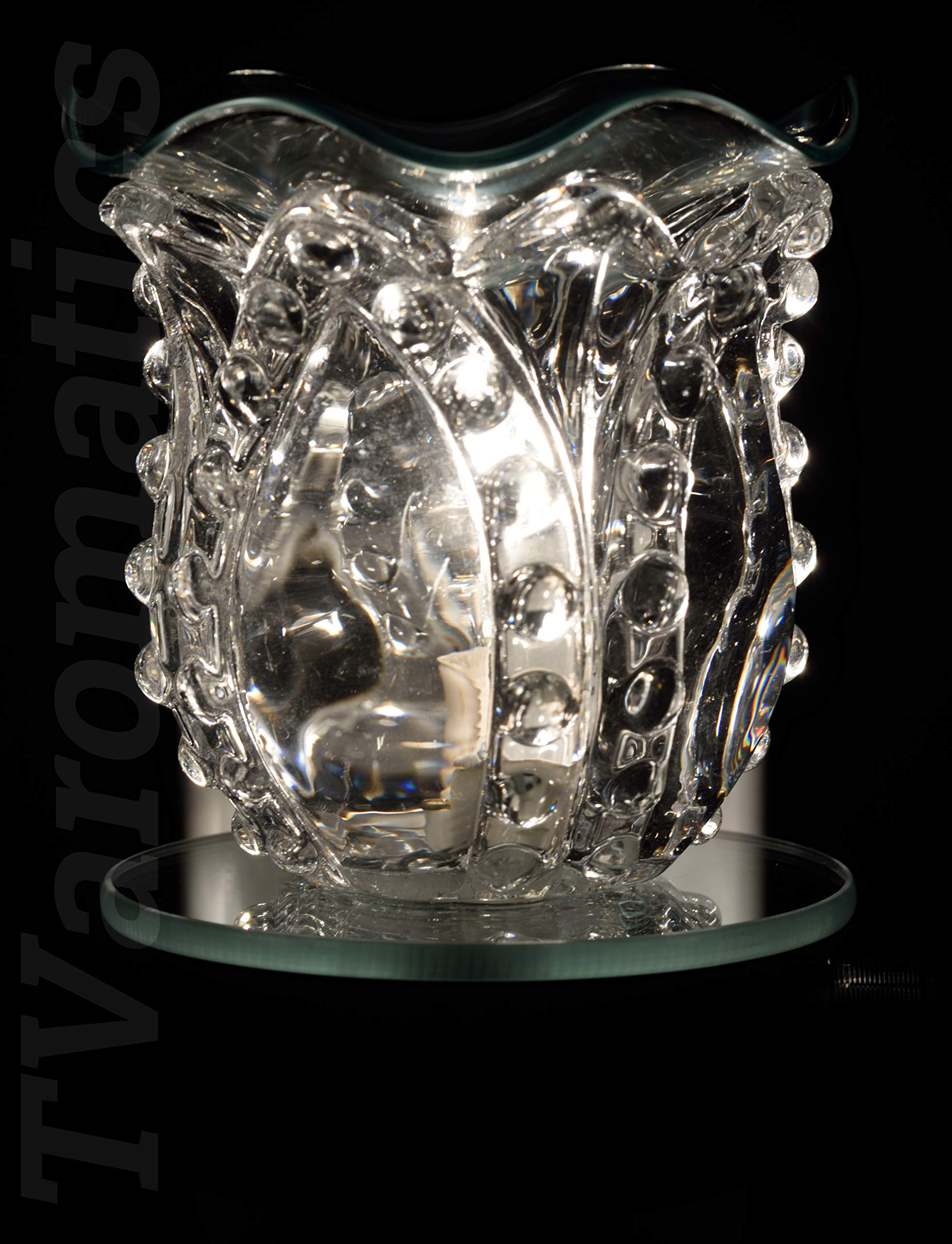 TVaromatics Clear Glass Plug-in Aroma Lamp Oil Warmer - Essential Oil Diffuser for Home, Office & Spa Relaxation - Perfect for Aromatherapy, Stress Relief & Mood Enhancement