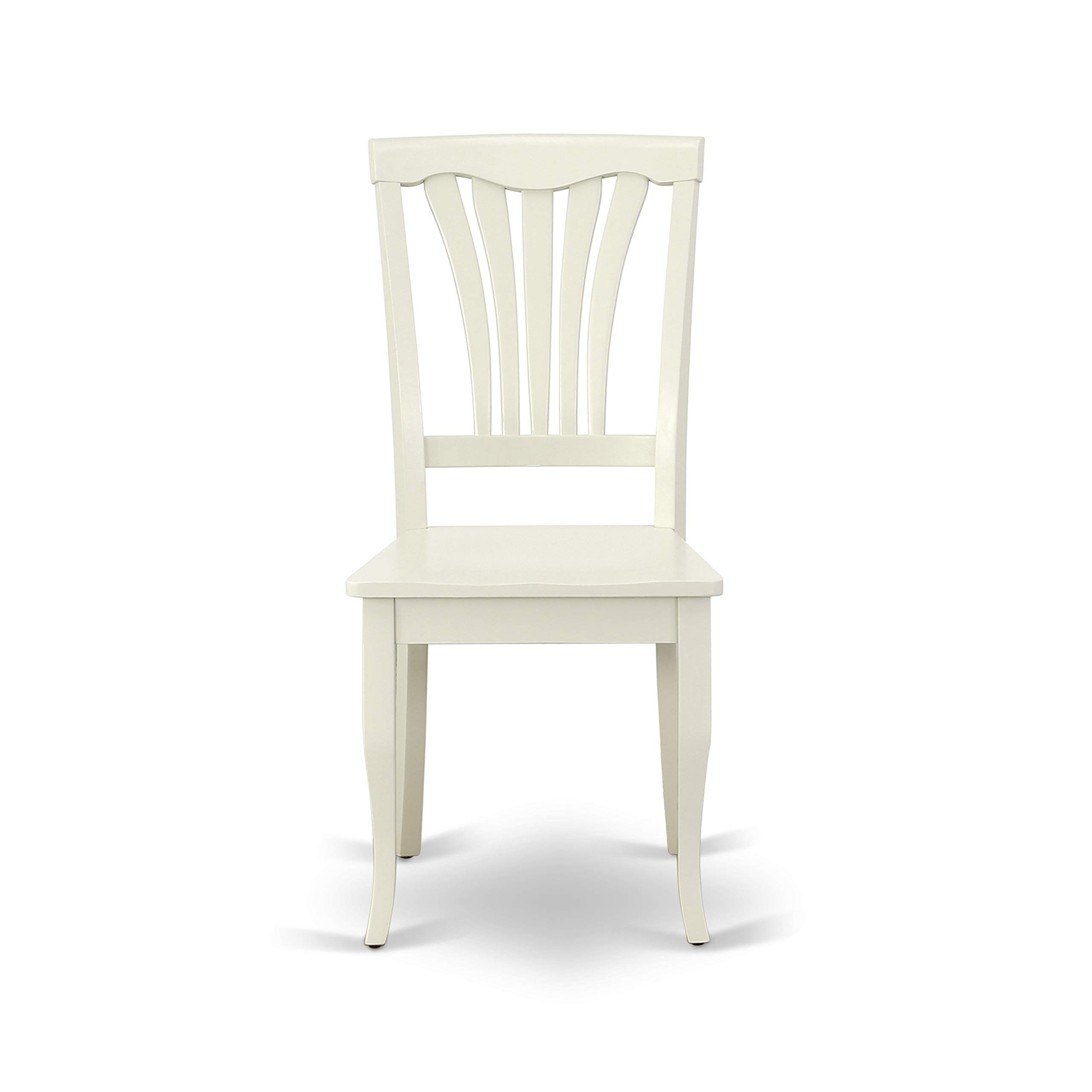 East West Furniture 5-Piece Dinette Set for 4 - Oval Dining Table with Butterfly Leaf & 4 Kitchen Chairs, 40x76 Inch, Linen White - Perfect for Small Kitchens, Breakfast Nooks & Compact Dining Spaces