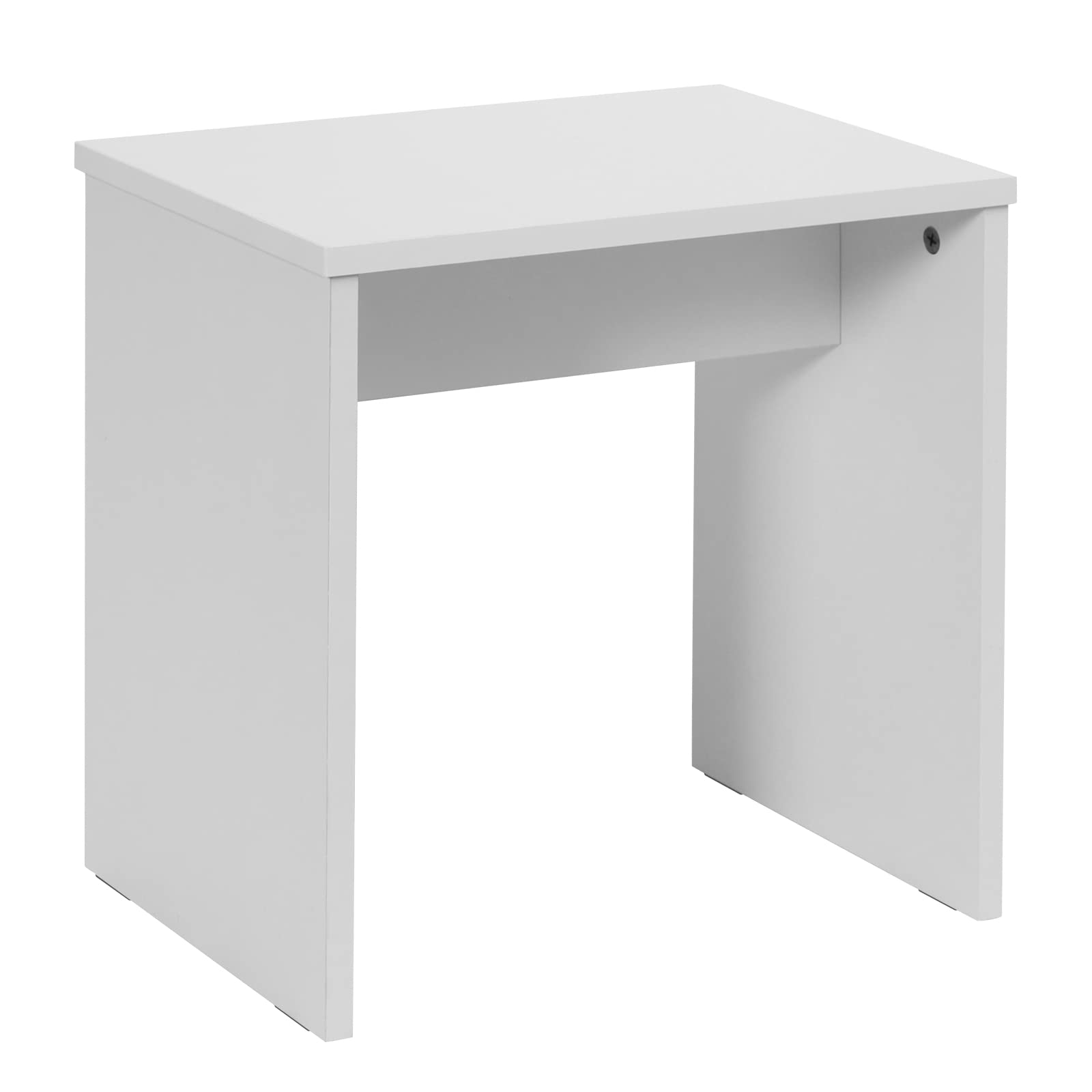 WOLTU Vanity Makeup Dressing Table with Stool, Mirror, 2 Drawers & 4 Shelves, White Glossy Finish (108x40x142cm) - Perfect for Bedroom, Dorm, Apartment & Beauty Salon Organization (Model MB6044ws)