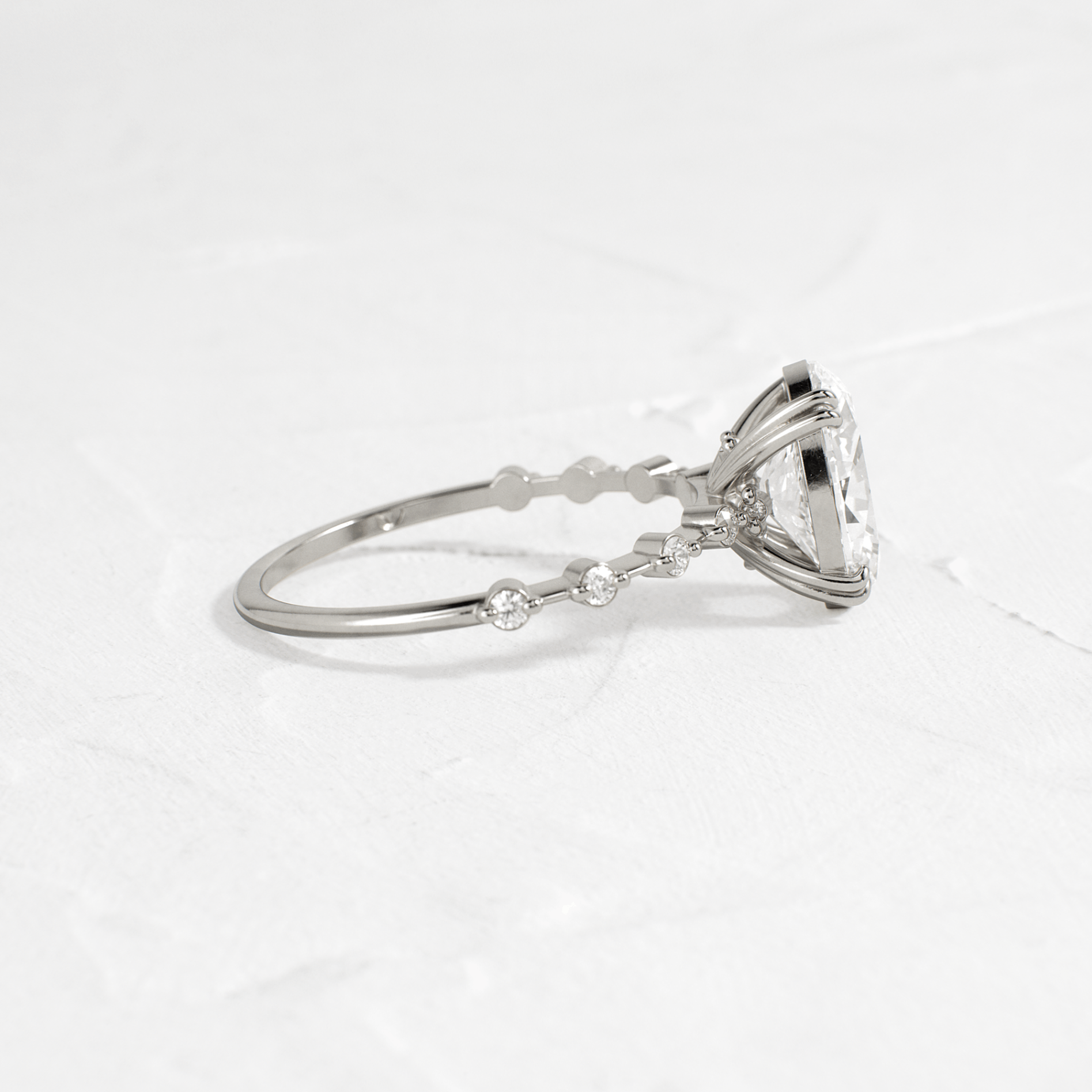 Oval Cut Distance Ring - Perfect for Engagement, Wedding, and Anniversary Jewelry Gifts
