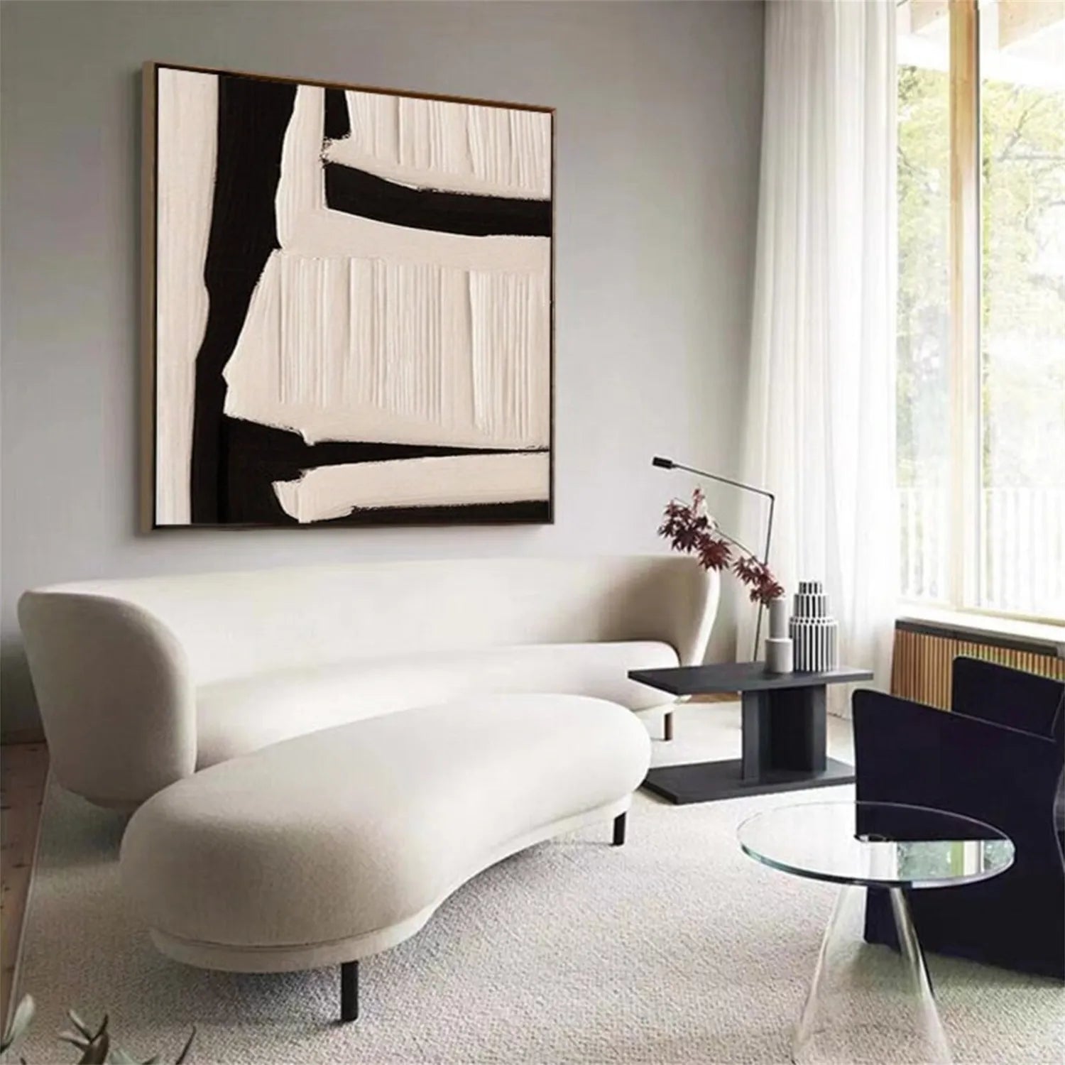 Abstract Tranquility Art Painting #WS165 - Modern Wall Decor for Living Room, Bedroom & Office - Handmade Canvas Artwork for Home & Office Decor