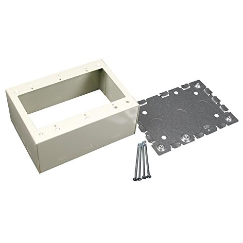 GFCI 3 Gang Electrical Box, Ivory Steel Wall Plate - Ideal for Home, Office & Commercial Wiring Safety