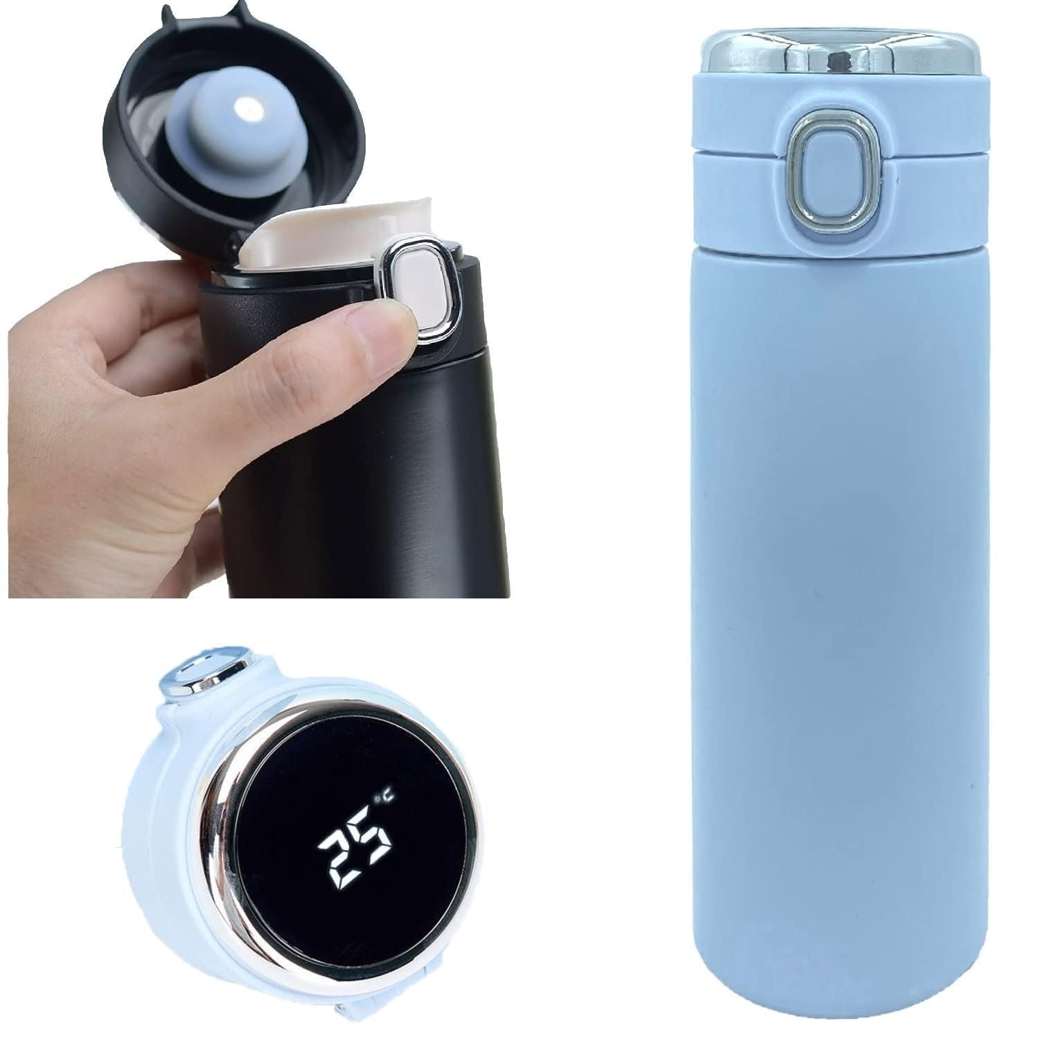 Smart Vacuum Insulated Water Bottle with LED Temperature Display - Stainless Steel Thermos for Travel, Gym & Outdoor Activities | Keeps Drinks Hot/Cold for Hours