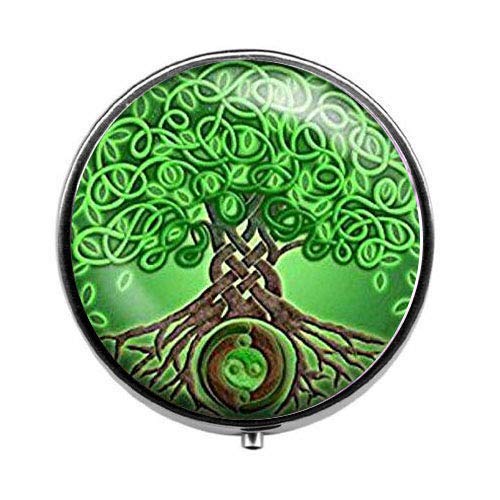 Celtic Tree of Life Pill Box - Elegant Art Deco Charm Box for Jewelry, Candy, or Keepsakes - Perfect for Gifts, Travel & Home Decor