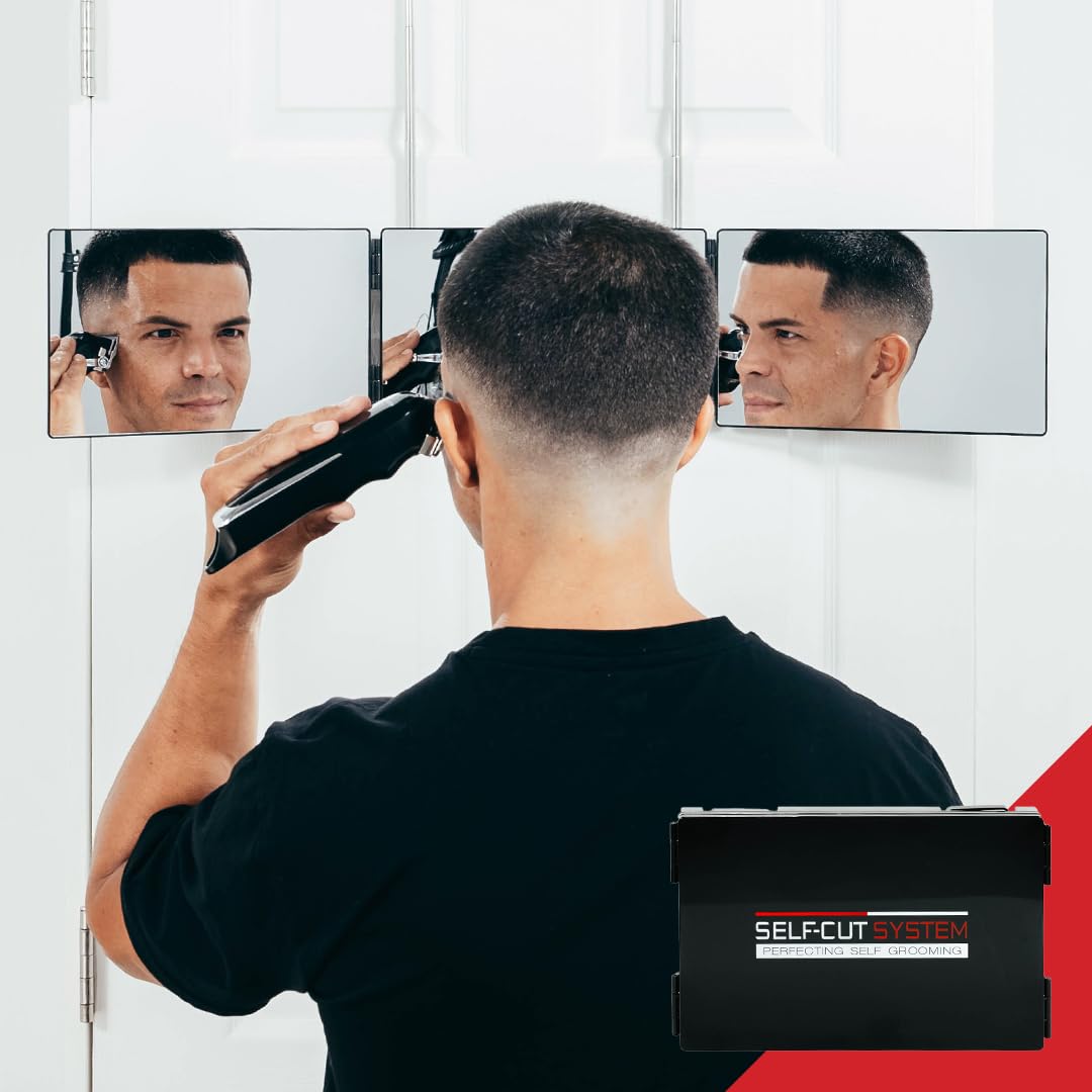 Self Cut System 4.0 Portable Hair Clipper Kit - Mini Travel Size, Retro Design for Men's Grooming | Perfect for Home, Travel & Salon Use