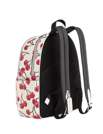 Coach Cherry Print Court Backpack - Stylish & Durable Women's Backpack for Work, School & Travel | Perfect for Laptops, Books & Everyday Essentials