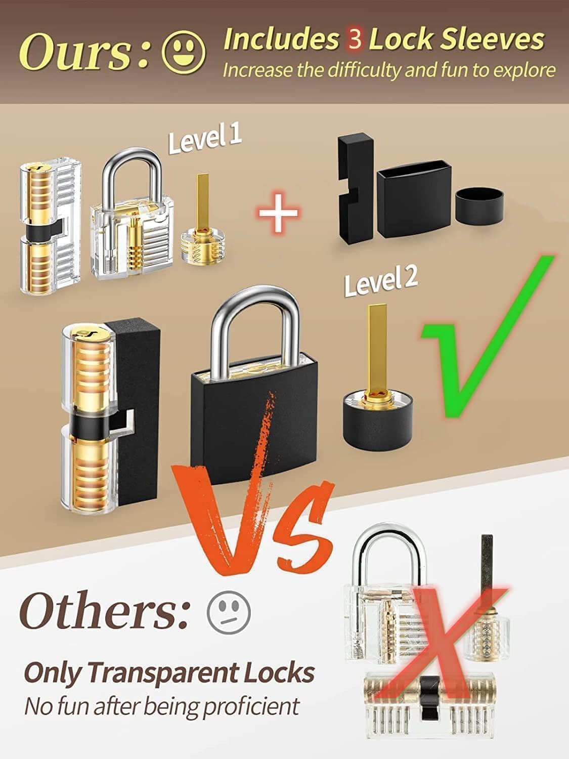 Premium Solid Brass Lock Set with Key - Heavy Duty Padlock for Outdoor, Garage, Sports Lockers - Stainless Steel Construction for Indoor & Outdoor Security (Ideal for Sheds, Storage Units & Gym Lockers)