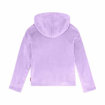 Youth 2-Piece Plush Hooded Rainbow Sequin Unicorn Purple Top & Gray Leggings Set (Large) - Perfect for Sleepovers & Cozy Nights