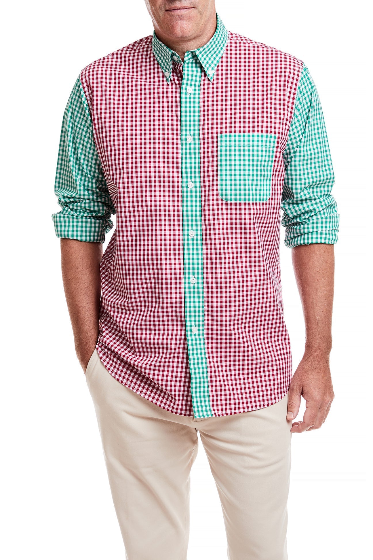 Stylish Chase Shirt Gingham Holiday Panel - Classic Checkered Button-Up for Men & Women - Perfect for Christmas Parties, Family Gatherings & Festive Occasions