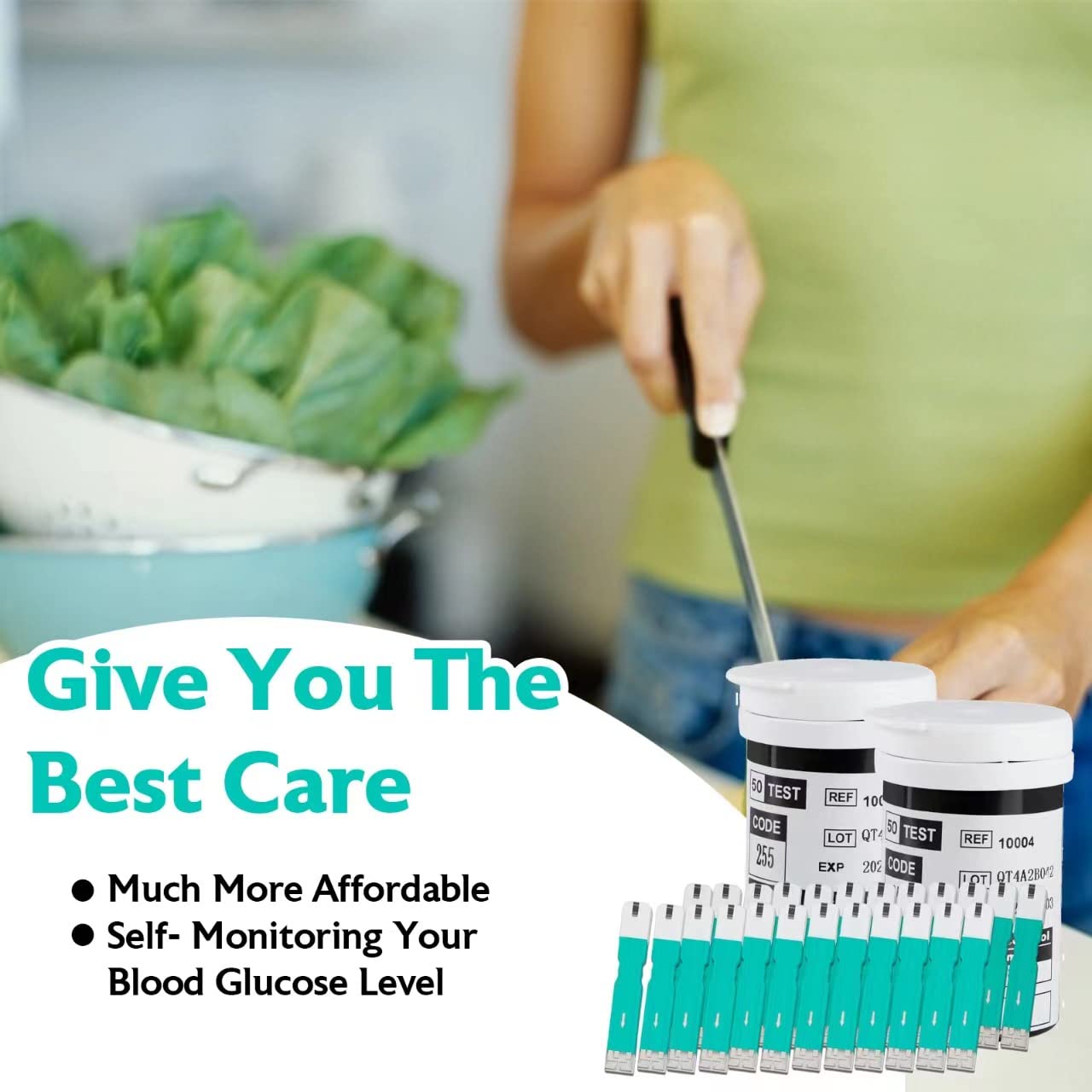BGM101 Diabetic Test Strips - 100 Count for Blood Sugar Monitoring at Home