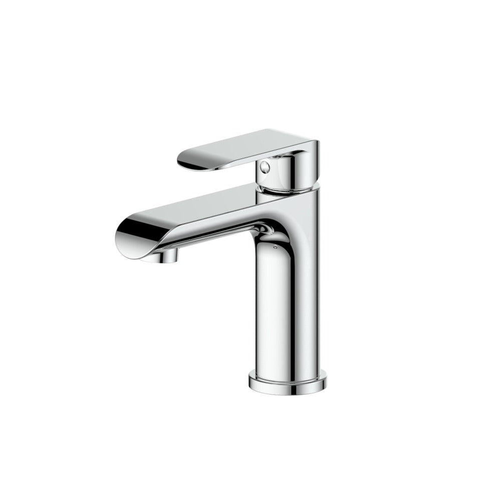 ZLINE Washoe Single Handle Chrome Bathroom Faucet - Modern Waterfall Spout Design for Bathroom Sink, Vanity & Powder Room (WSH BF CH)