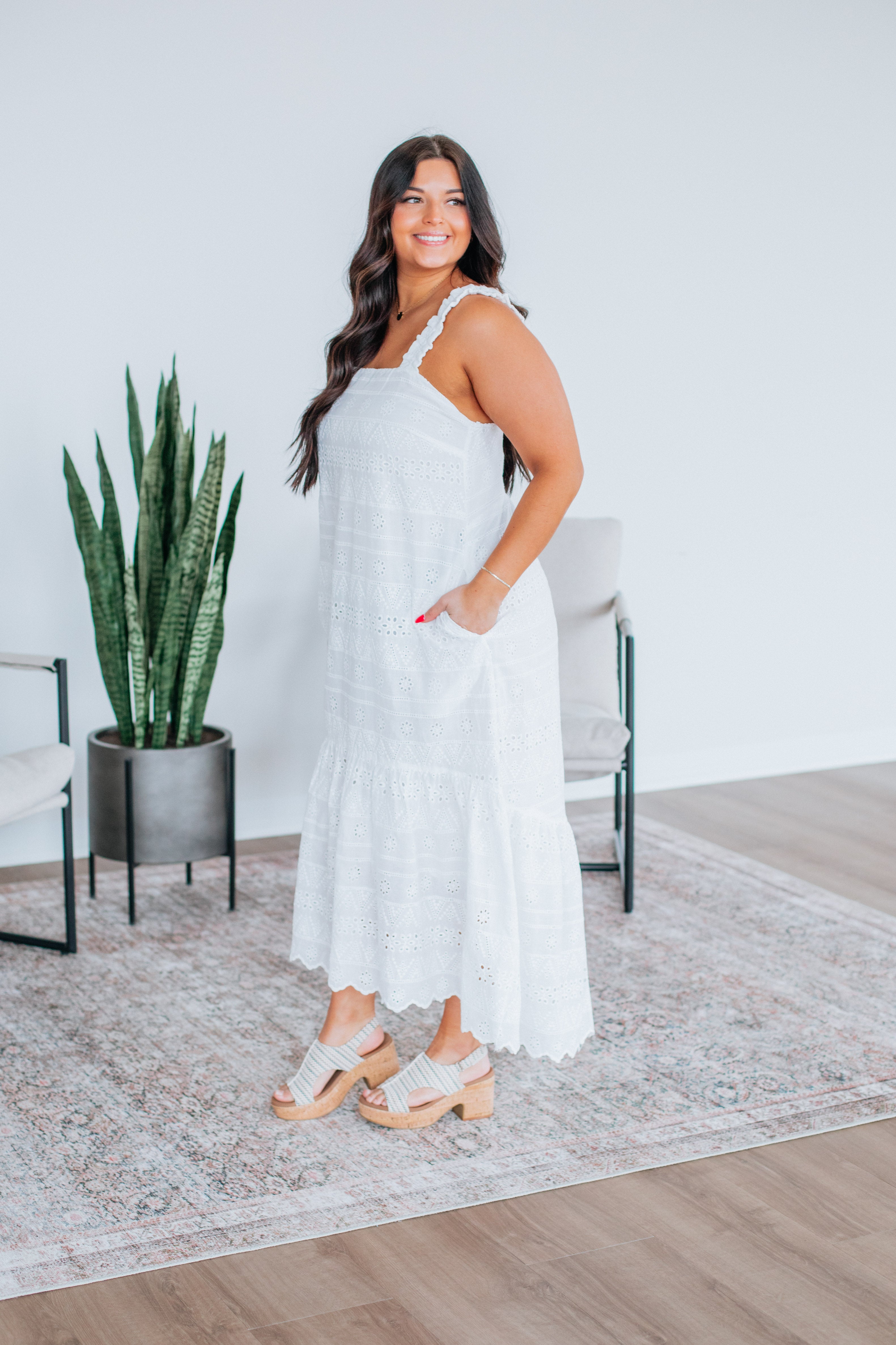 Amalie Dress - Elegant Women's Floral Midi Dress for Casual Wear, Office & Special Occasions | Perfect for Summer, Weddings & Parties