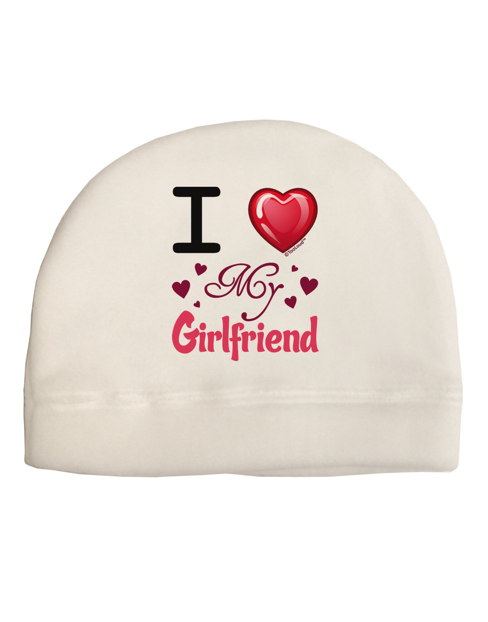 I Love My Girlfriend Fleece Beanie Hat - Soft Winter Knit Cap for Women & Men - Perfect Couple Gift for Valentine's Day, Christmas & Cold Weather