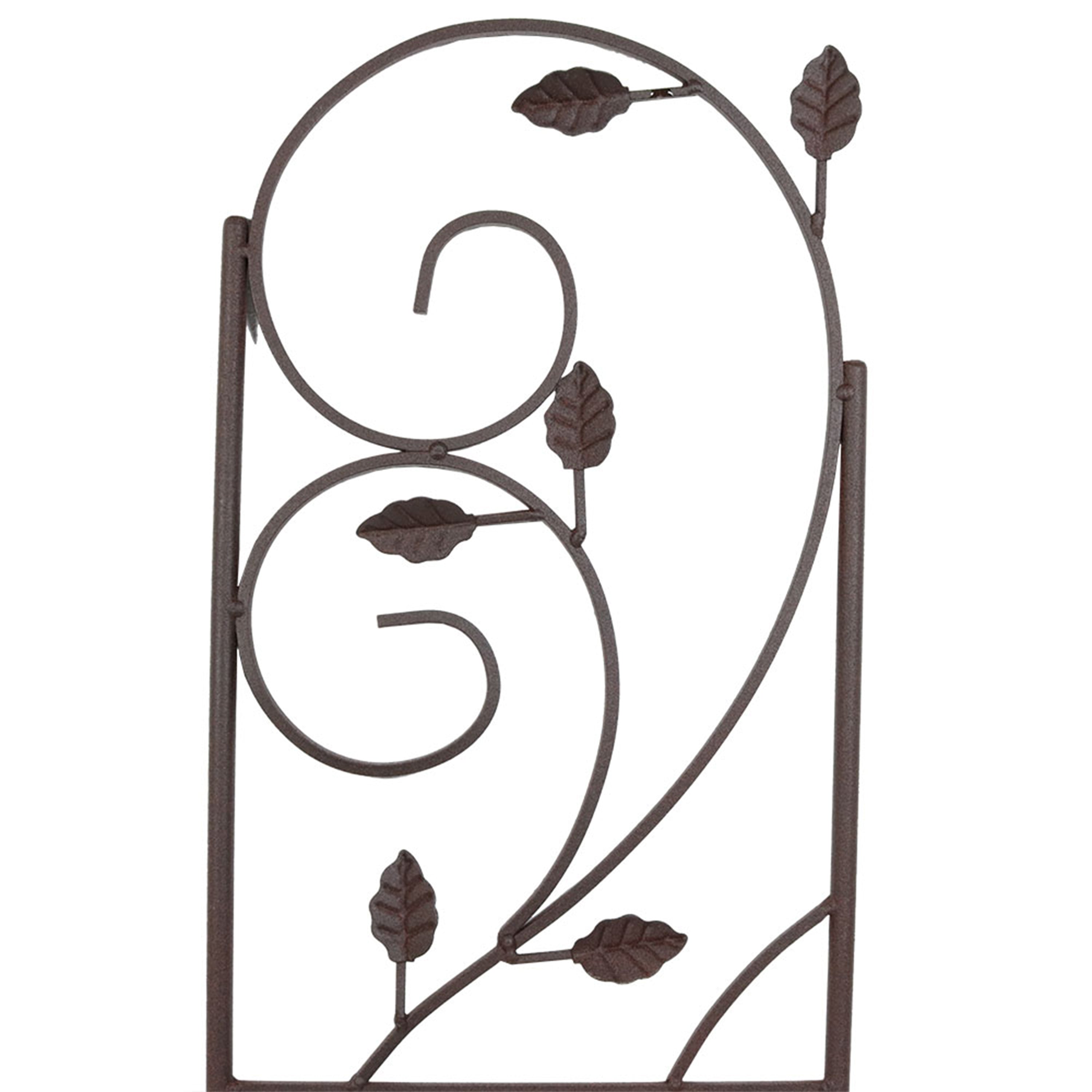 Rustic 32-Inch Sunnydaze Garden Trellis Set of 2 - Decorative Metal Plant Support for Climbing Flowers, Vines & Outdoor Decor - Perfect for Patio, Yard & Vertical Gardening