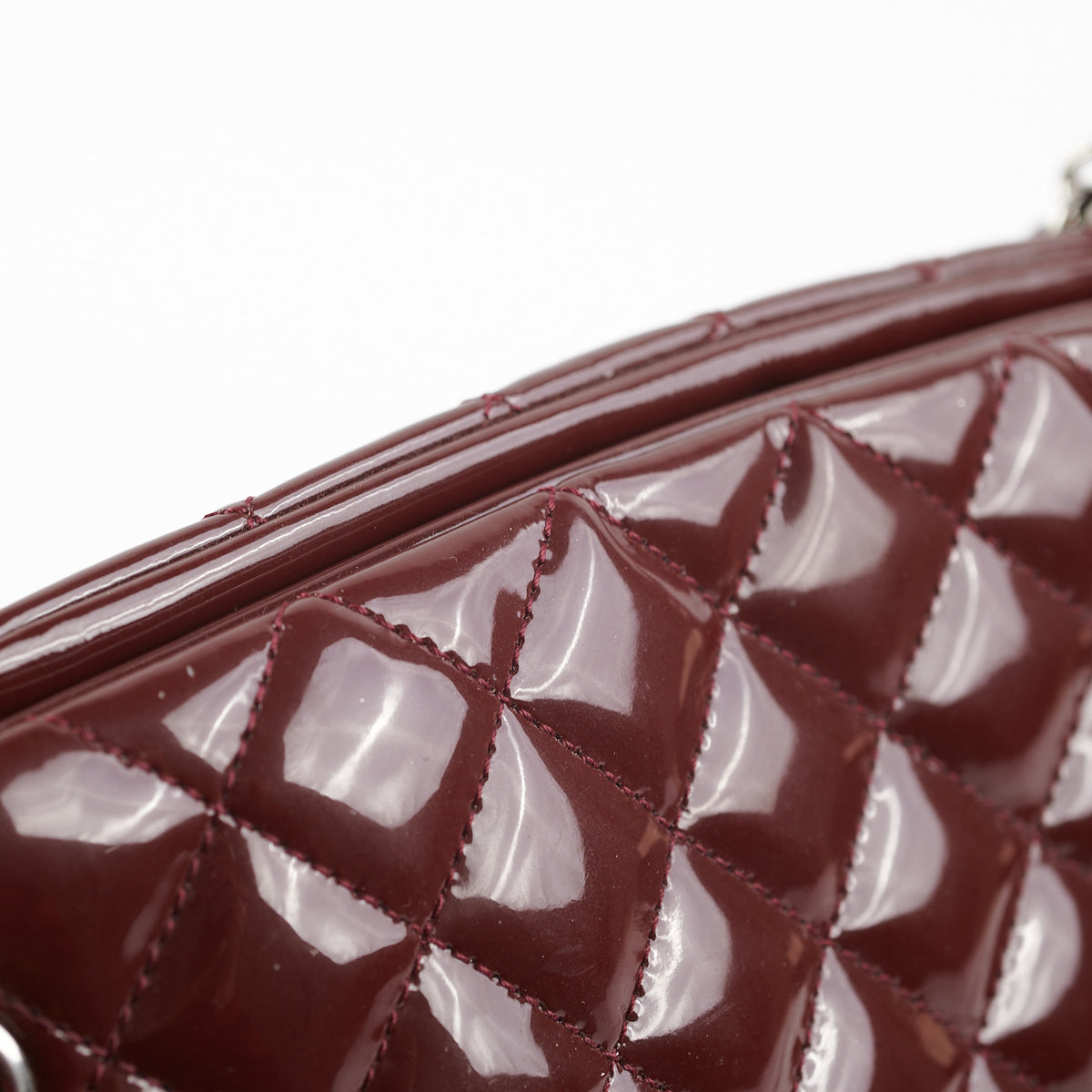 Chanel Mademoiselle Patent Leather Handbag in Dark Red - Luxury Crossbody Purse for Women, Perfect for Evening Parties & Date Nights