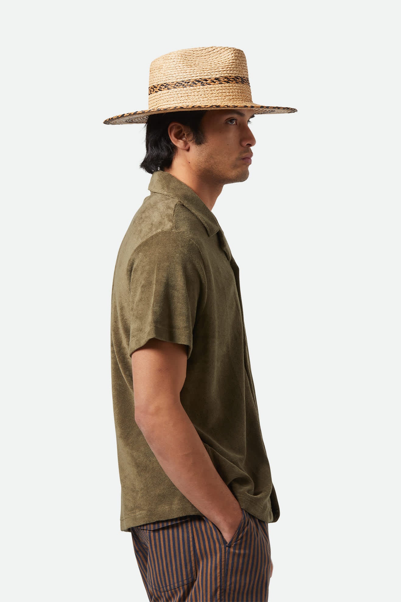 Cohen Straw Cowboy Hat for Men & Women - Breathable Summer Western Hat in Tan/Black - Perfect for Rodeo, Music Festivals & Outdoor Adventures