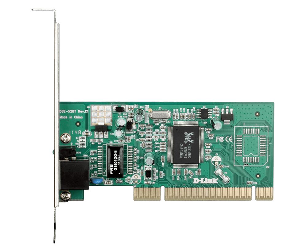 D-Link DGE-528T Gigabit Ethernet PCI Network Adapter Card - High-Speed Desktop Connectivity for Gaming, Streaming & Office Use