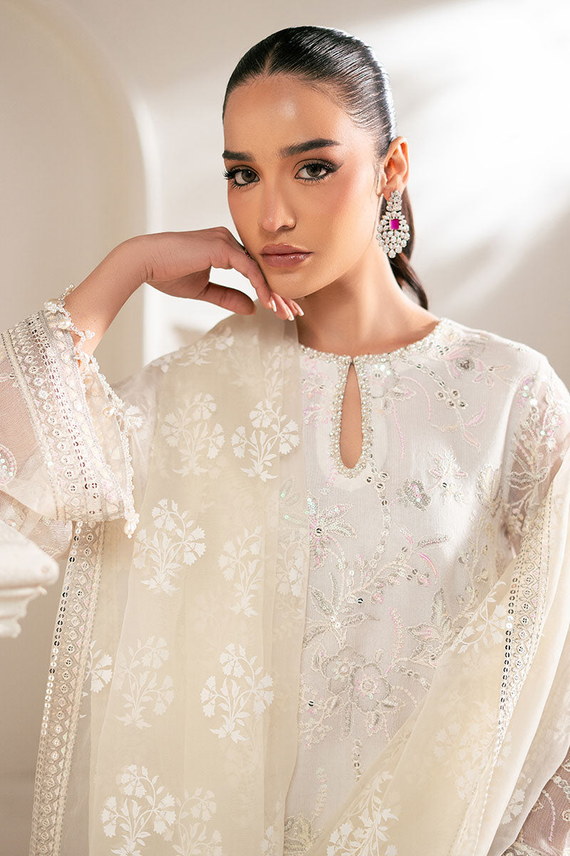 LOTUS BLOOM 4-Piece Net Embroidered Suit Set for Women - Elegant Pakistani/Indian Party Wear - Perfect for Weddings, Festivals & Special Occasions