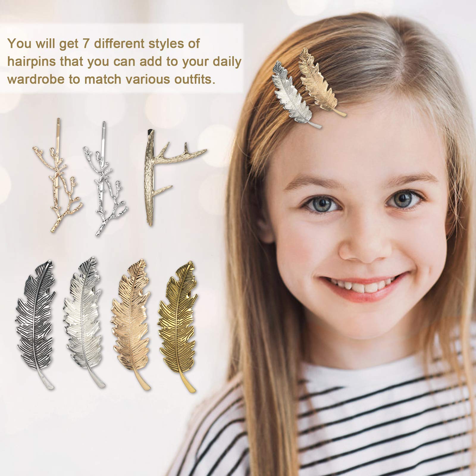 7 PCS Fashion Hair Clips Set - Metal Hair Barrettes for Women & Girls - Salon Styling, Hairdressing & Sectioning Hairpins - Perfect for Braiding, Updos & Everyday Hairstyles