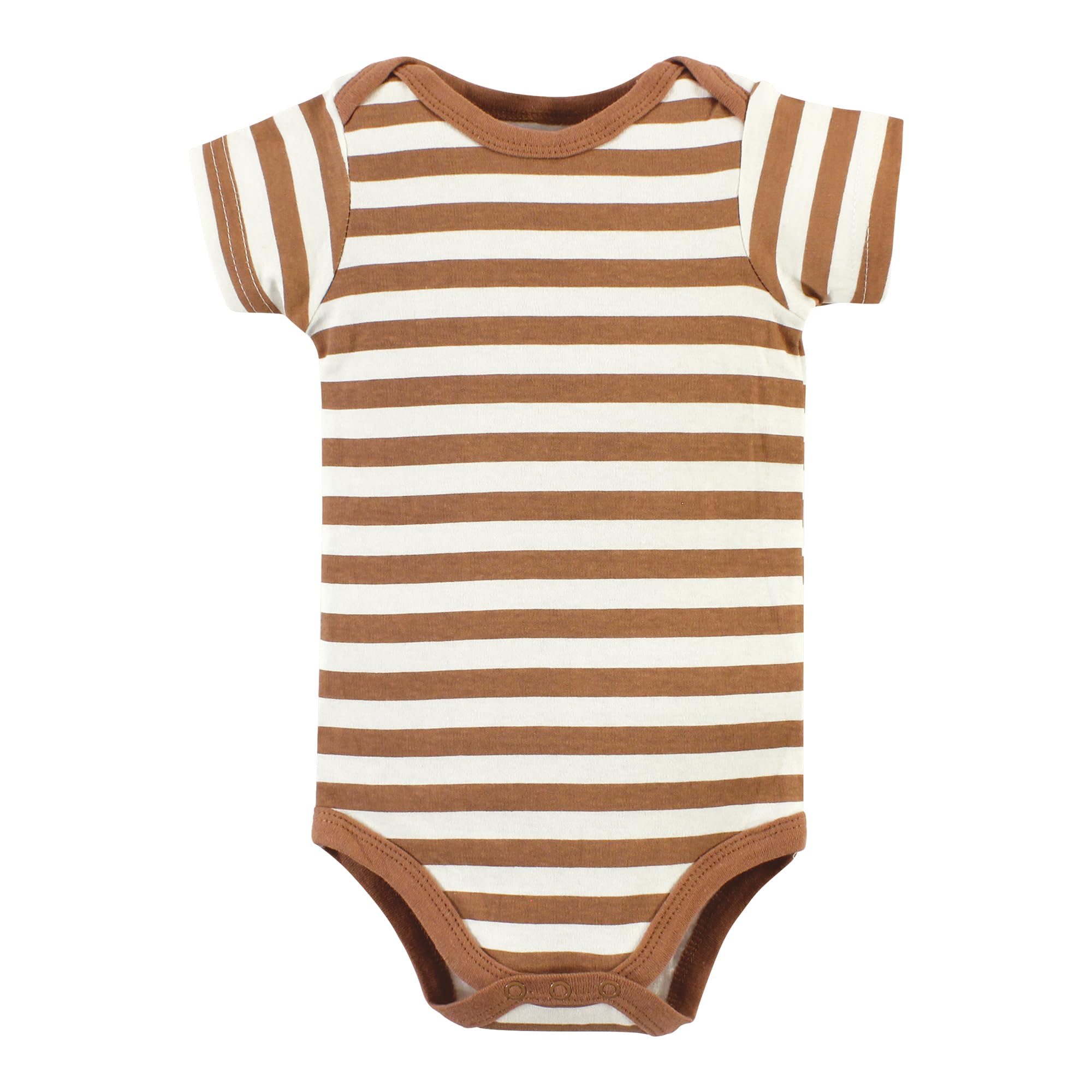 Hudson Baby Unisex Cotton Bodysuits 5-Pack - Soft Comfortable Onesies for Boys & Girls 9-12 Months (Brown/Navy) - Perfect for Everyday Wear, Playtime & Baby Photos