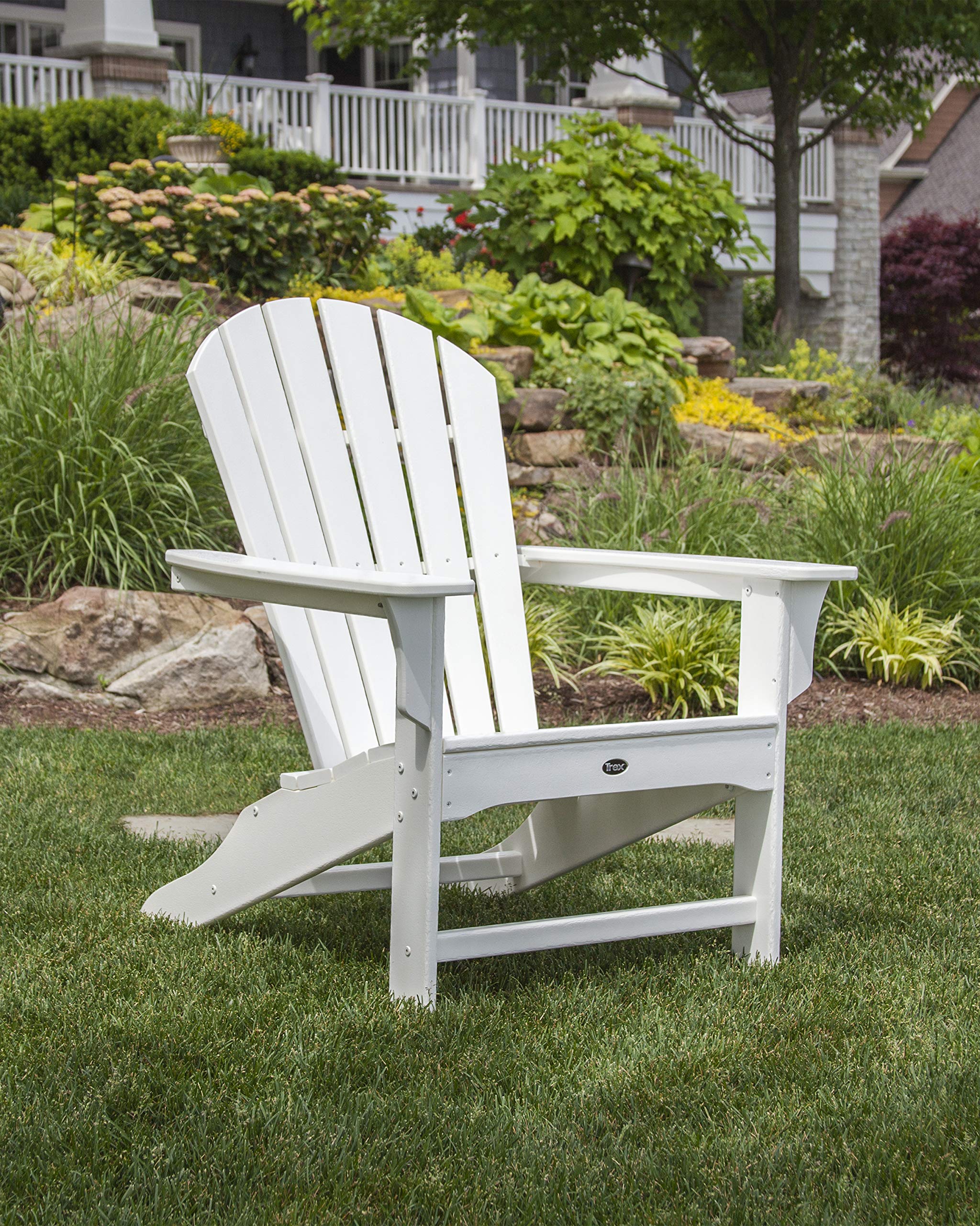 Premium Trex Outdoor Furniture Yacht Club Shellback Adirondack Chair - All-Weather Resin Wicker Patio Seating for Poolside, Deck, Garden & Backyard Relaxation